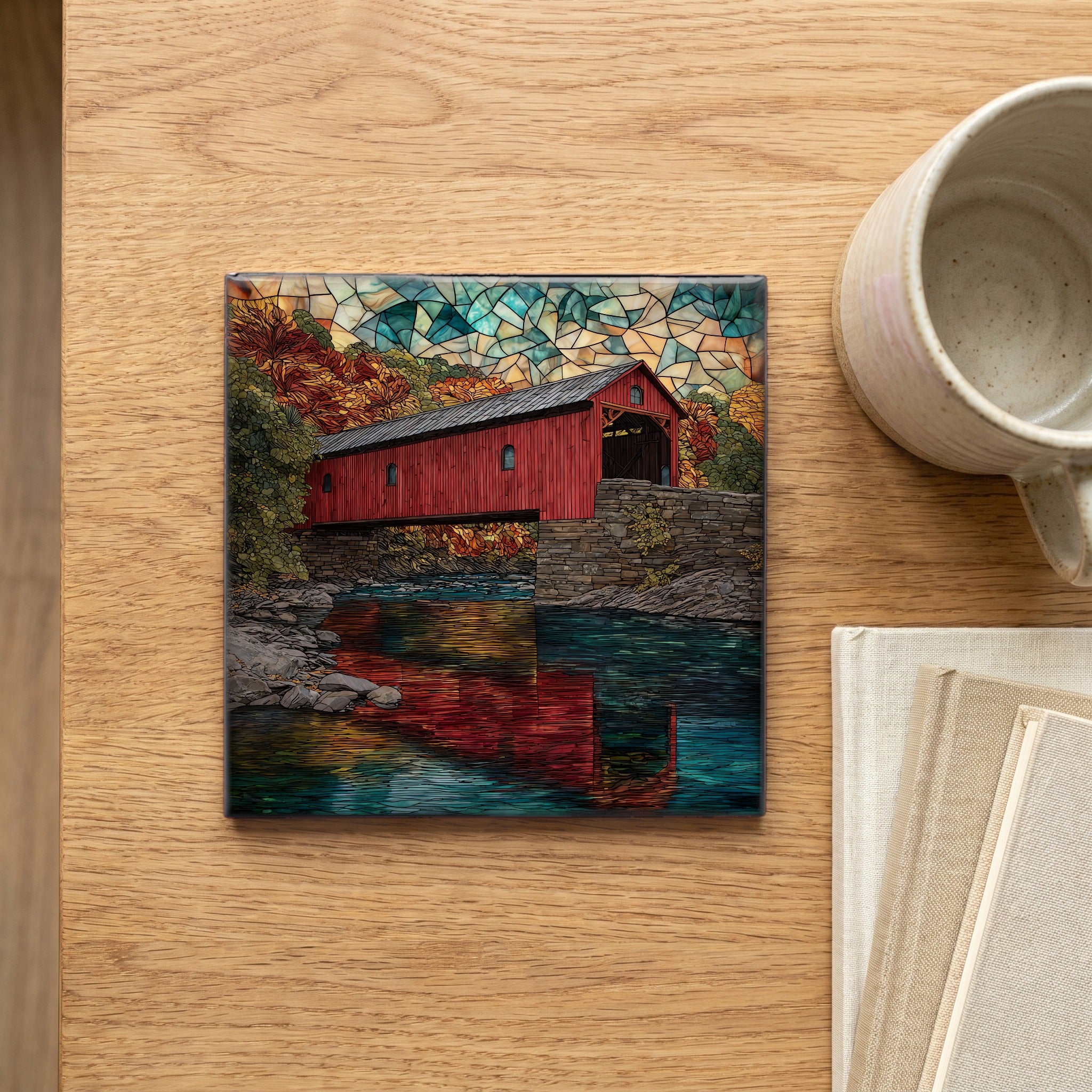 the Taftsville covered bridge — scale