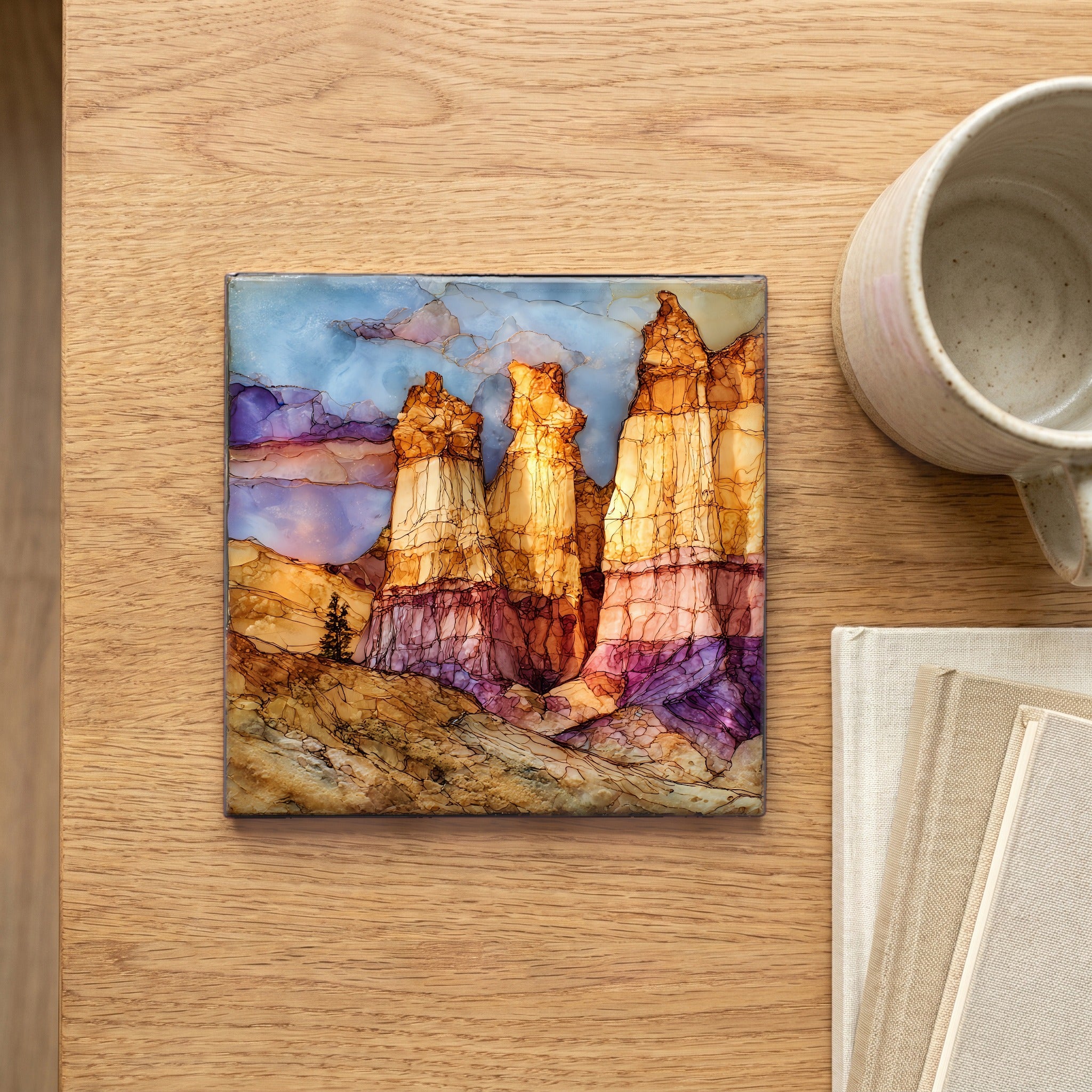 Paint Mines Interpretive Park Ceramic Art Tile — scale