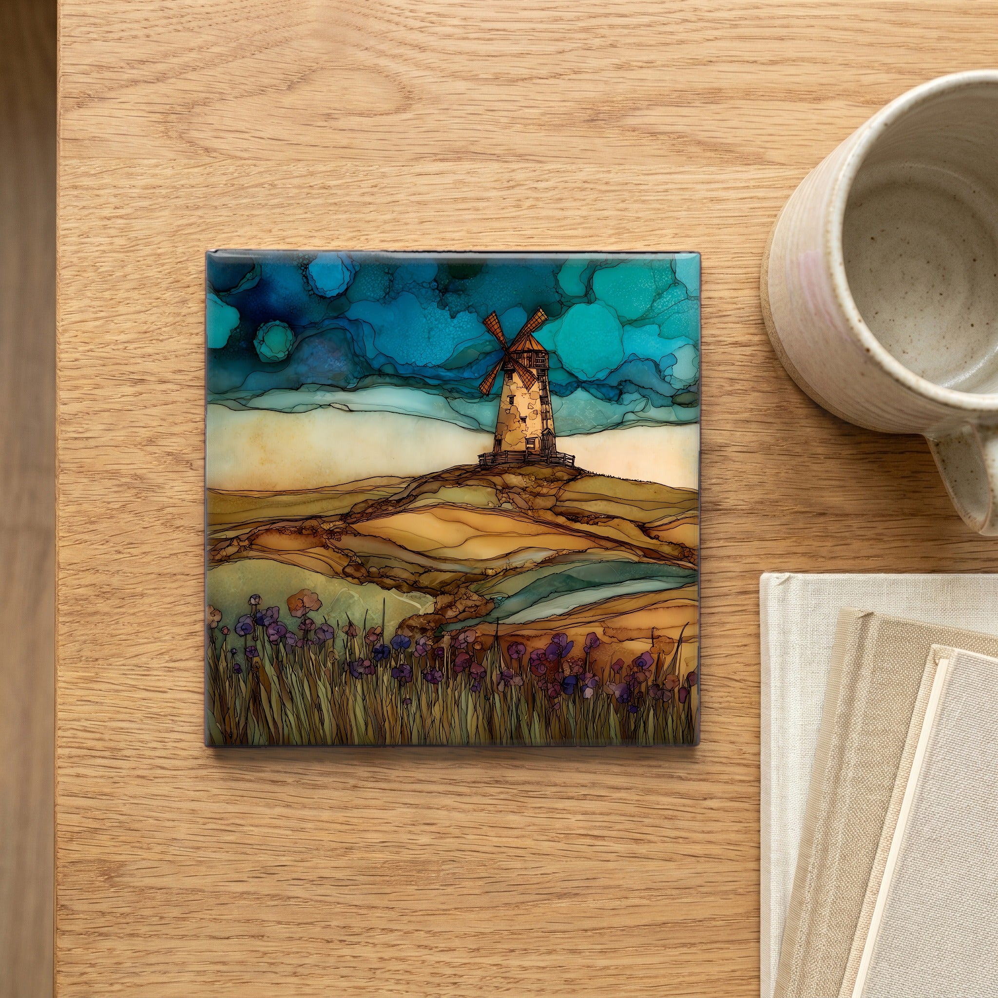 a lone Sandhills windmill — scale