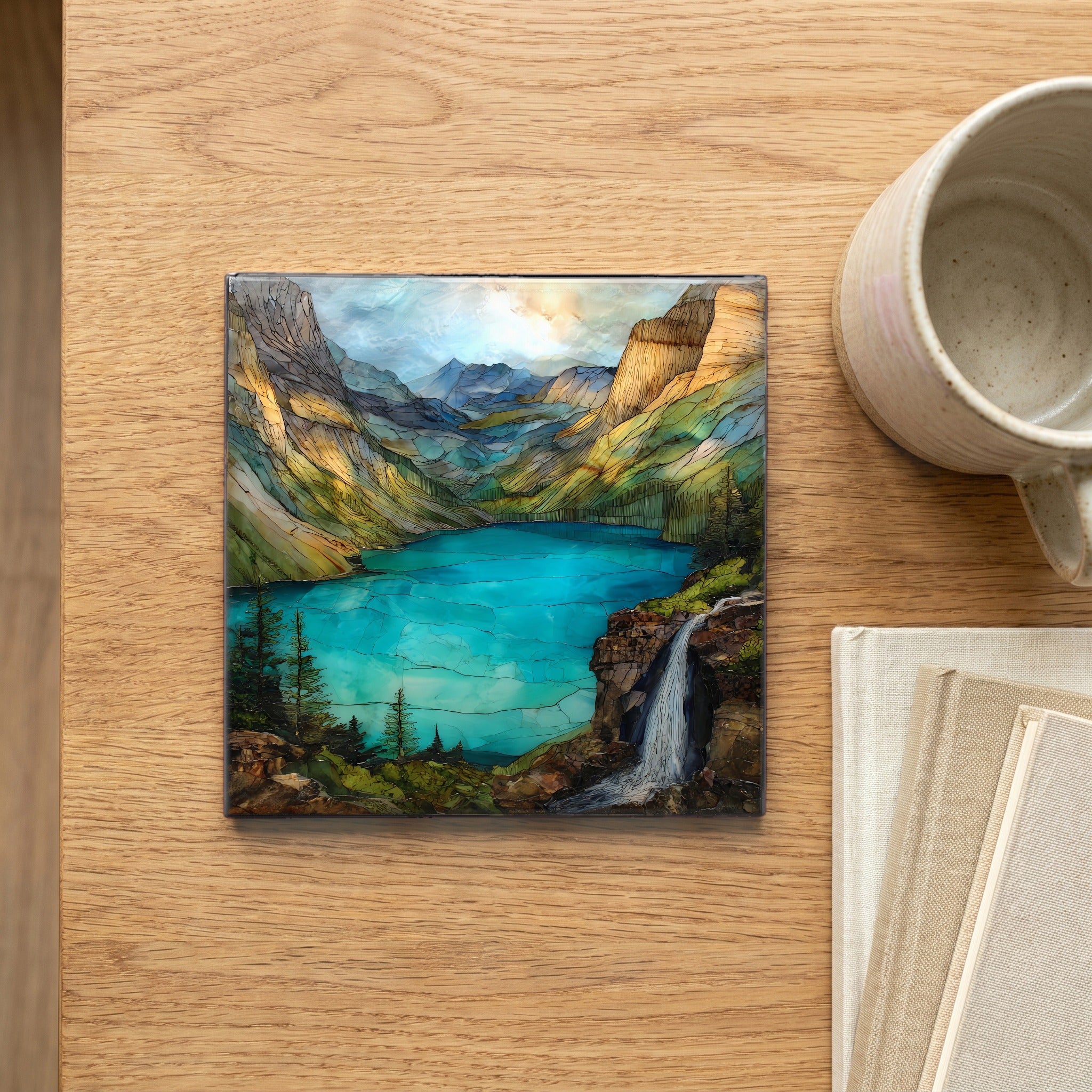 Grinnell Lake's turquoise glacial — scale