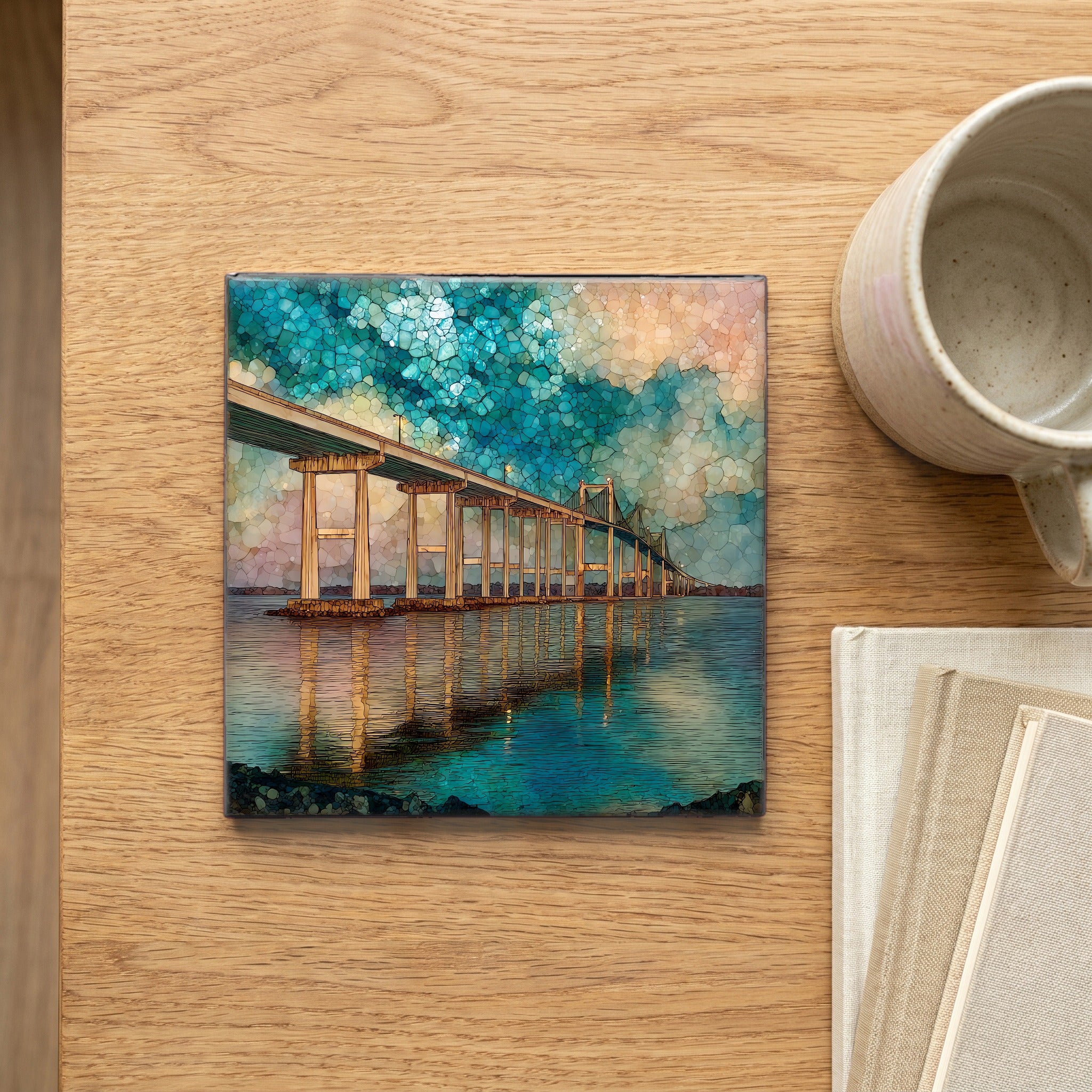 the Choptank River Bridge crossing to — scale