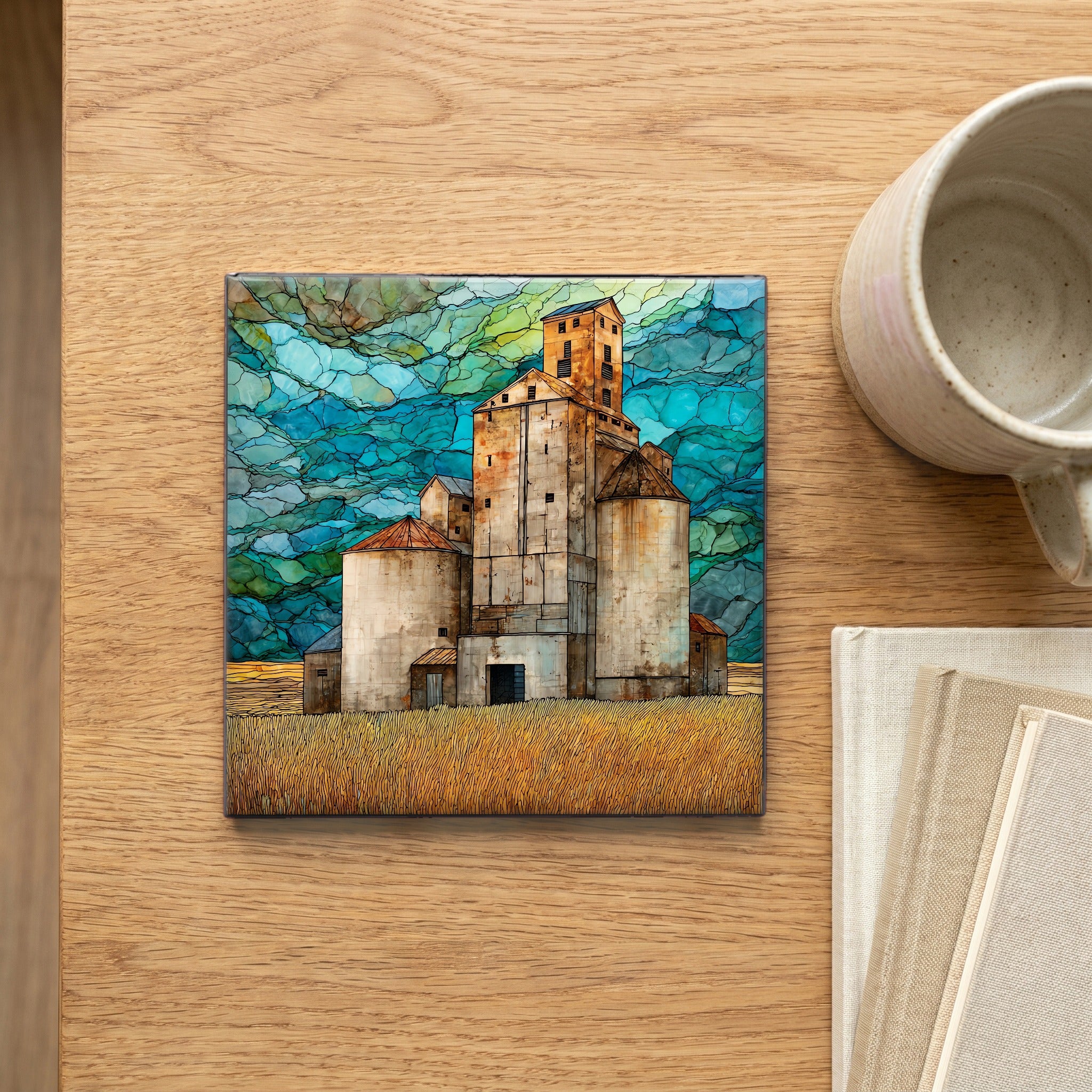 a prairie grain elevator — scale