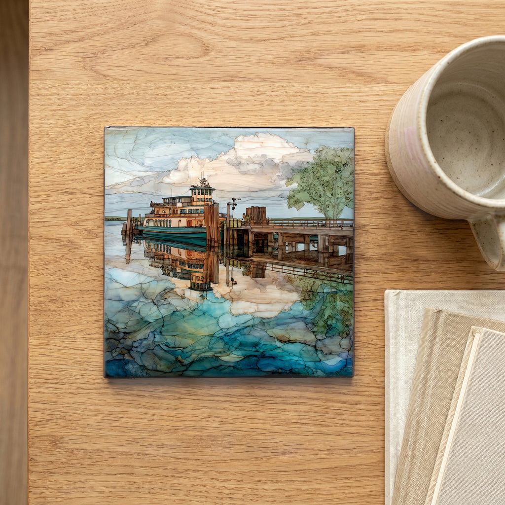 the Chester-Hadlyme Ferry crossing — scale