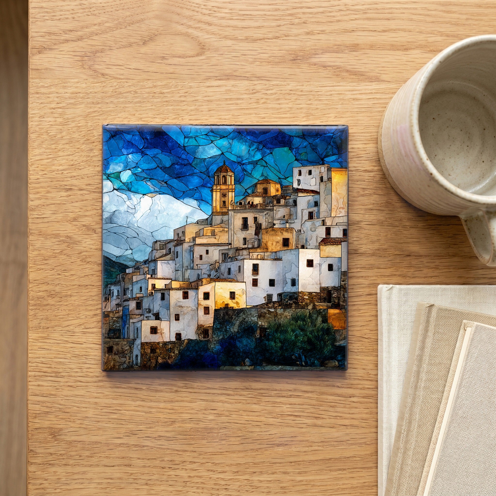 Casares pueblo blanco cascading down the hill — scale