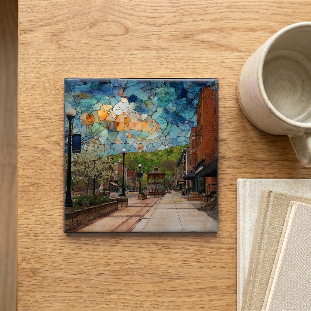 the Ithaca Commons pedestrian — scale