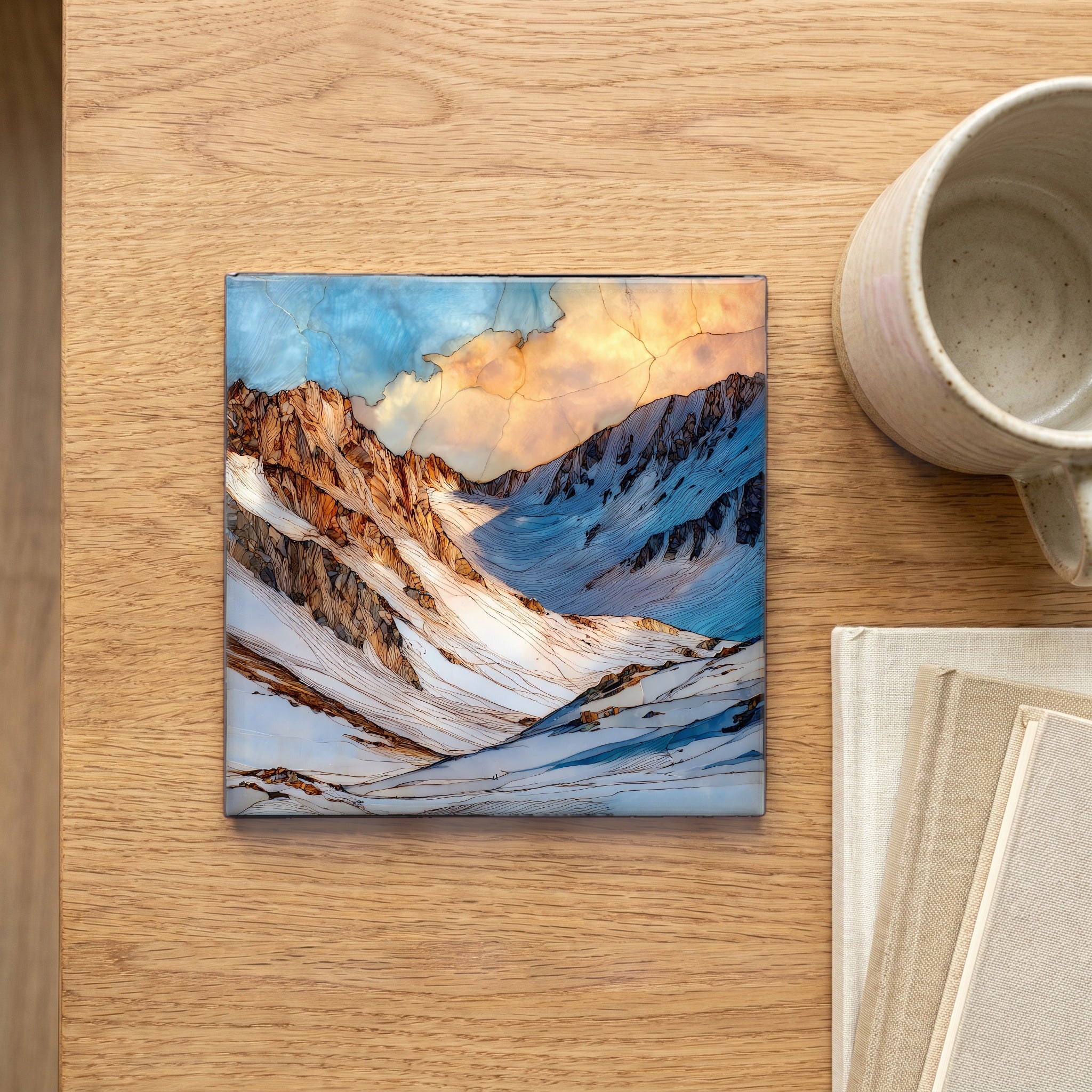 Arapahoe Basin closing day Front Range Ceramic Art Tile — scale
