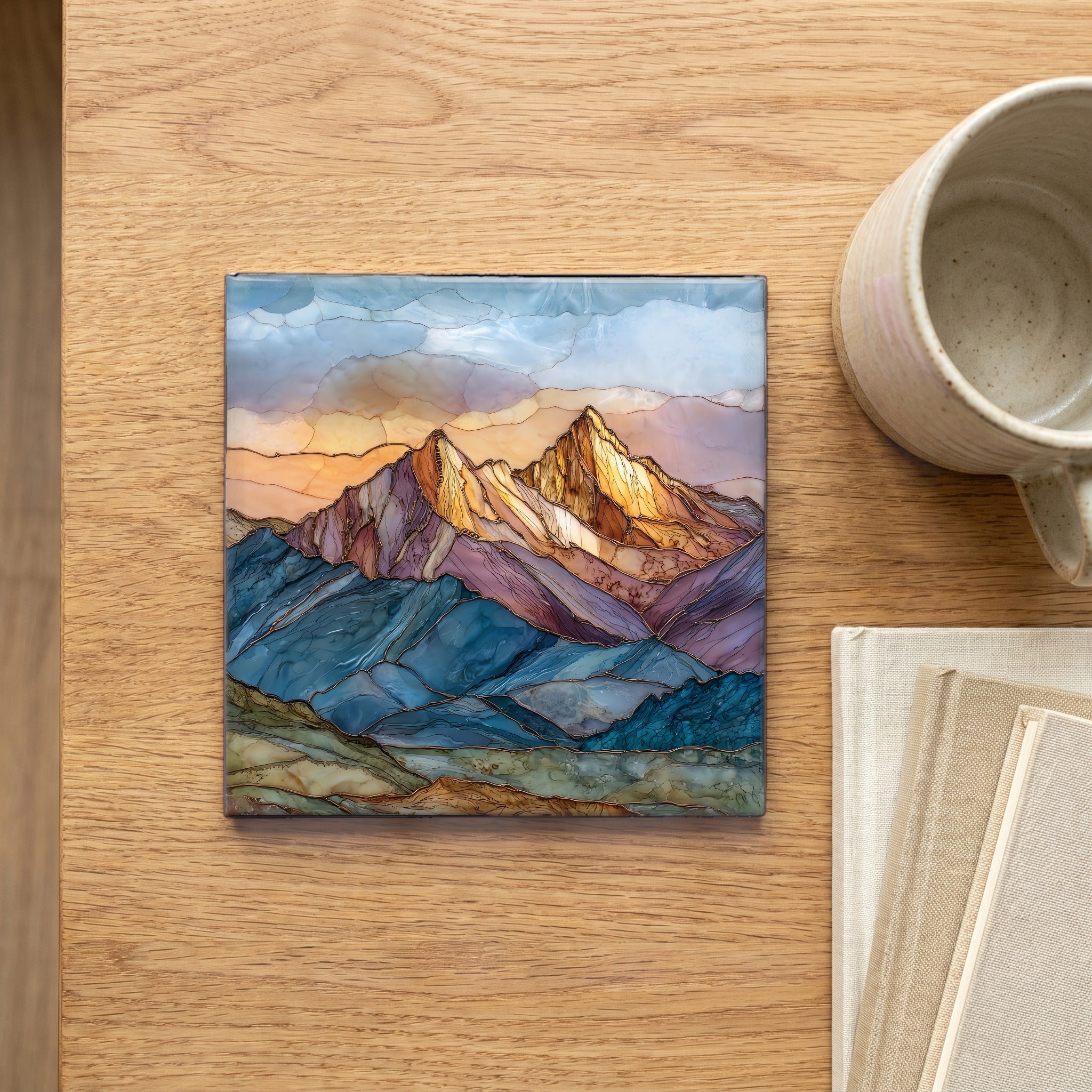 Mount Wilson and Wilson Peak San Juans Ceramic Art Tile — scale