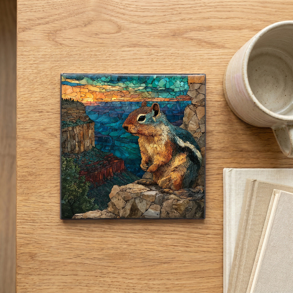 a rock squirrel on the Grand — scale