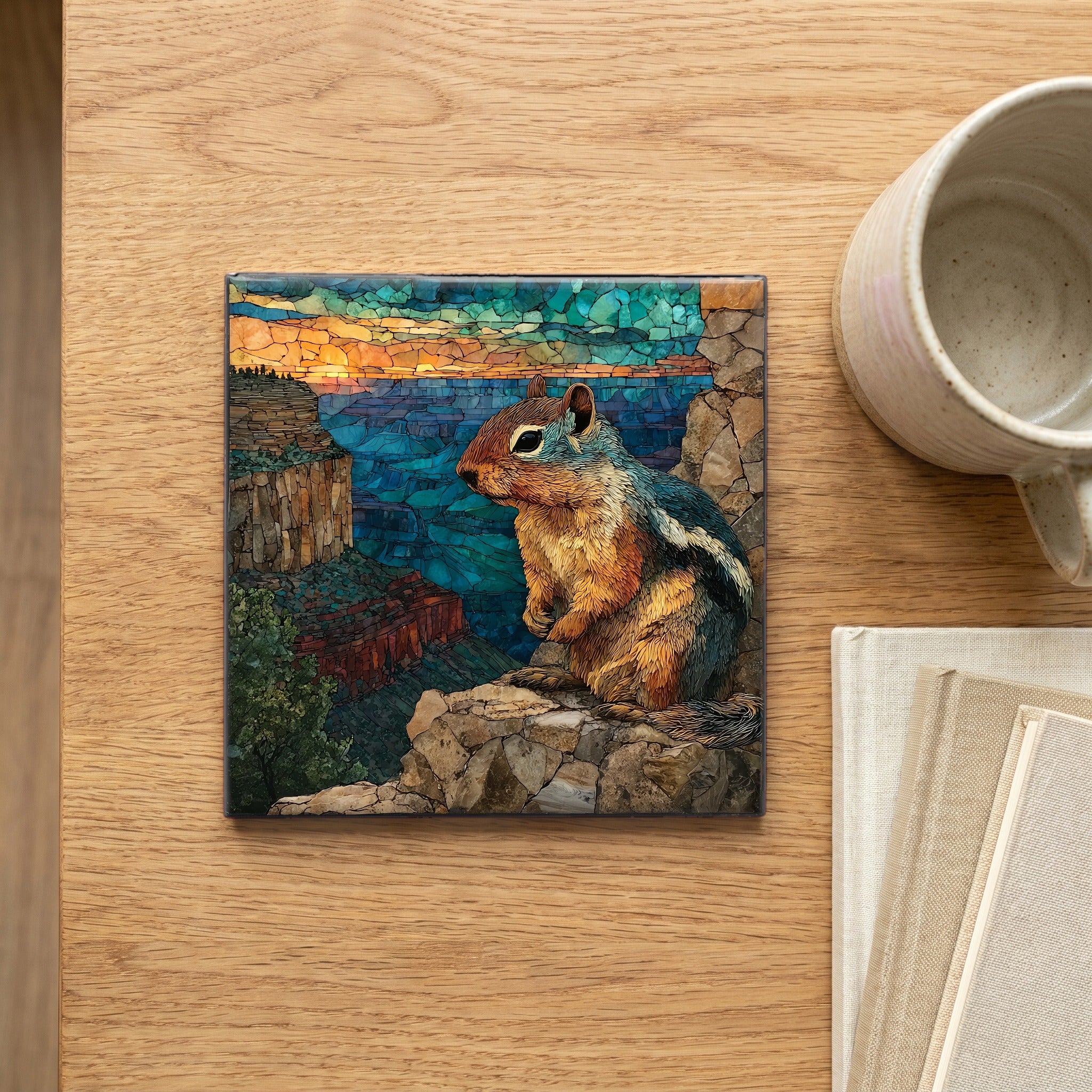 a rock squirrel on the Grand — scale