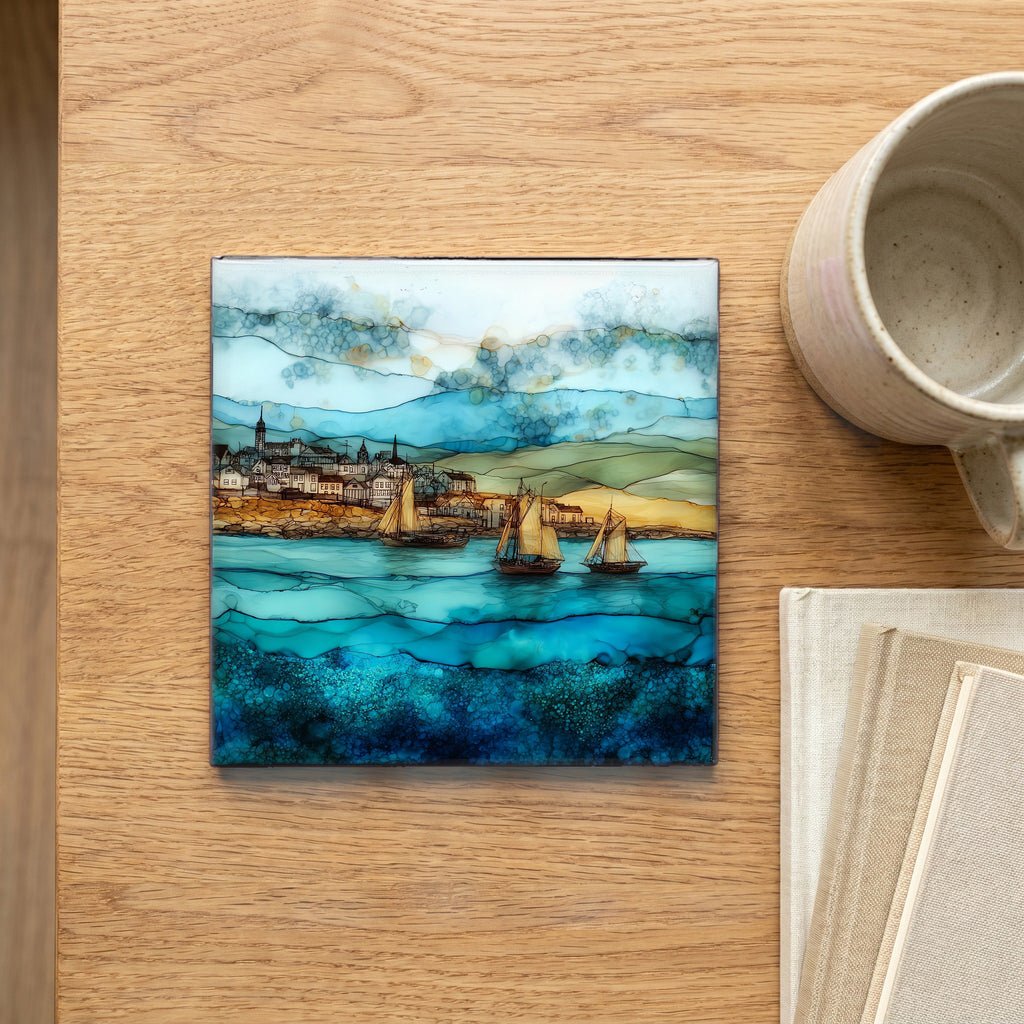 the Charlevoix harbor between — scale