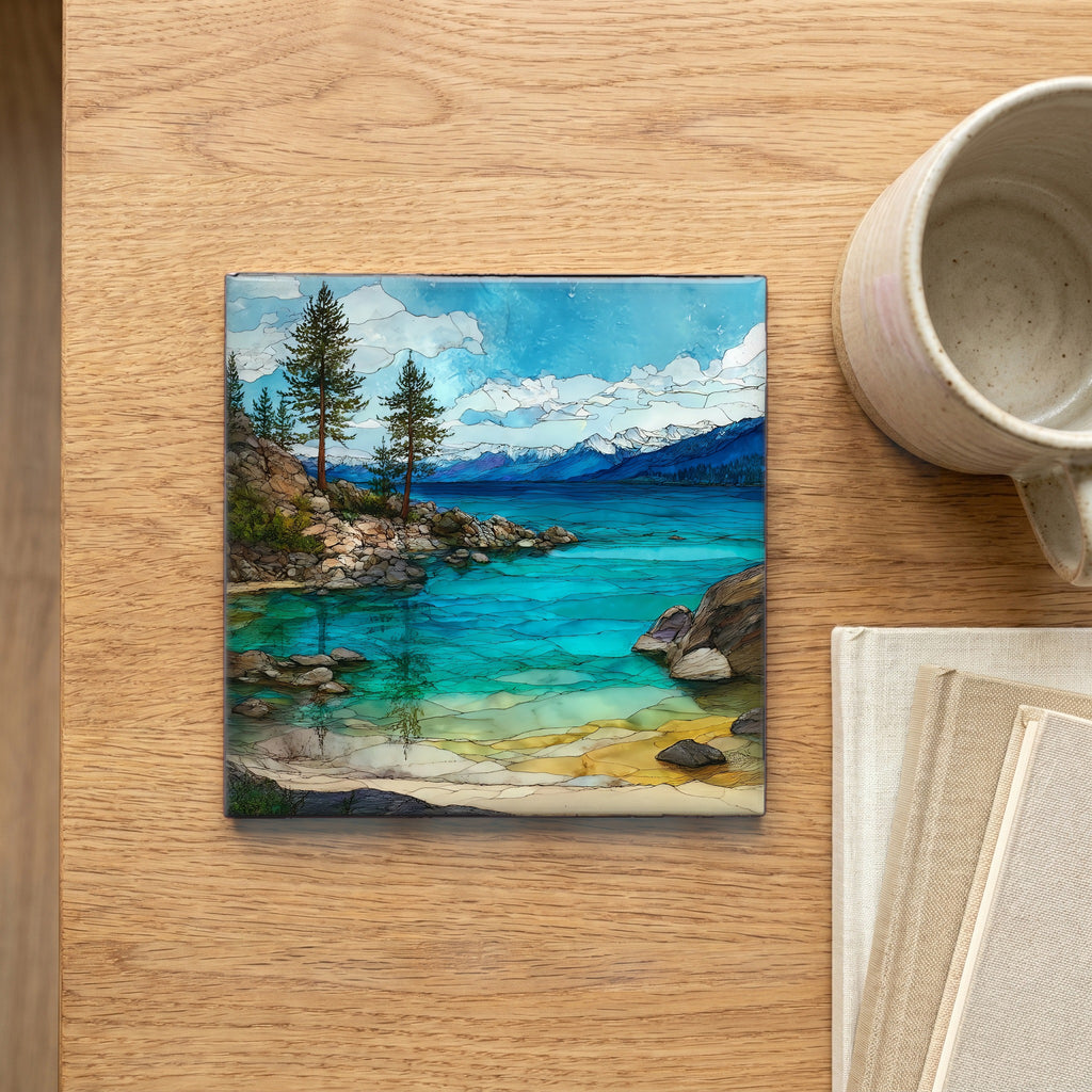 Sand Harbor turquoise cove on Lake Tahoe — scale