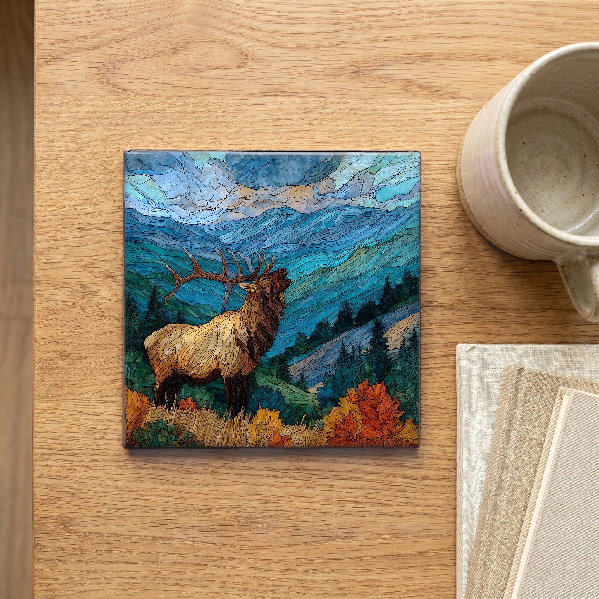 a bull elk bugling — scale