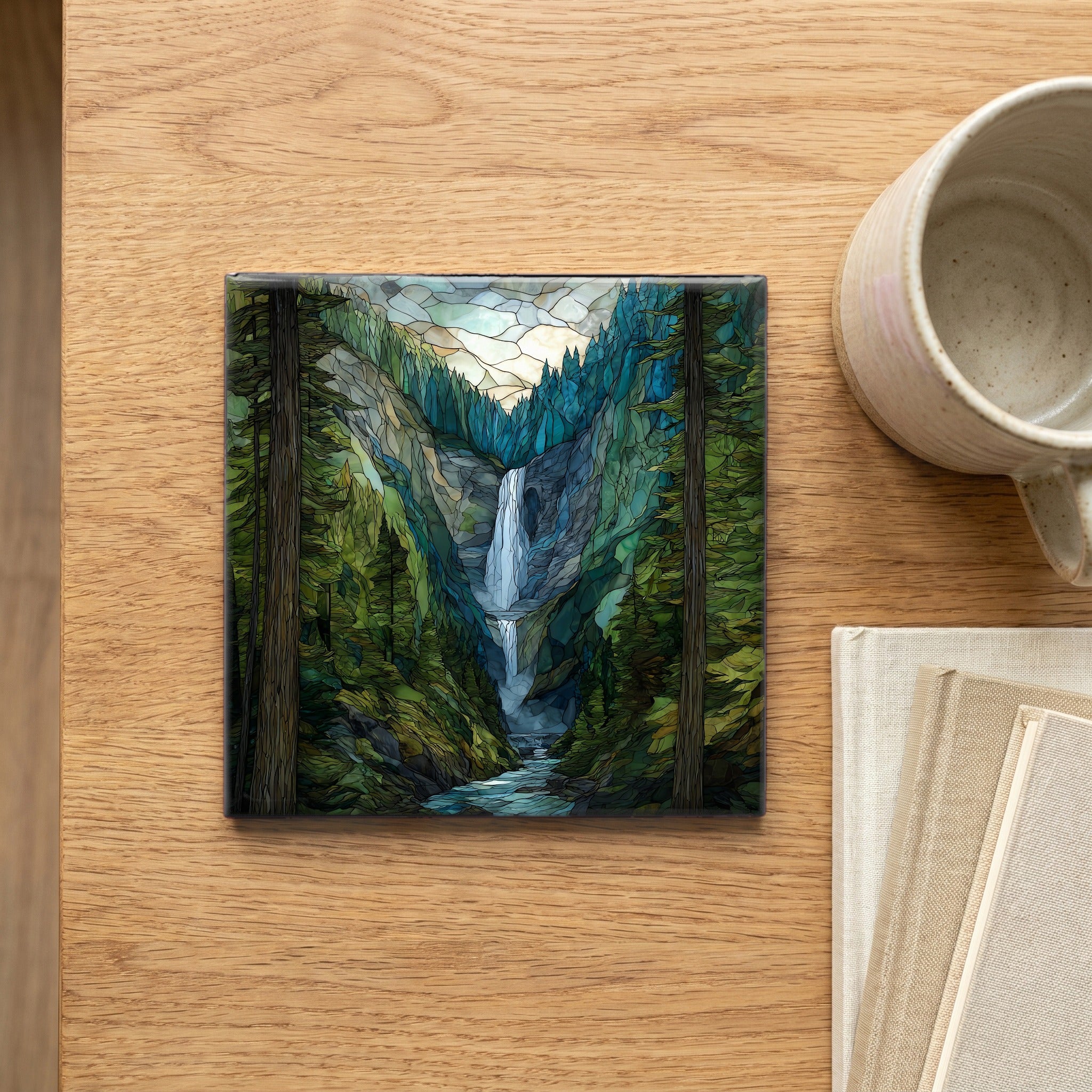 Bridal Veil Falls cascading — scale