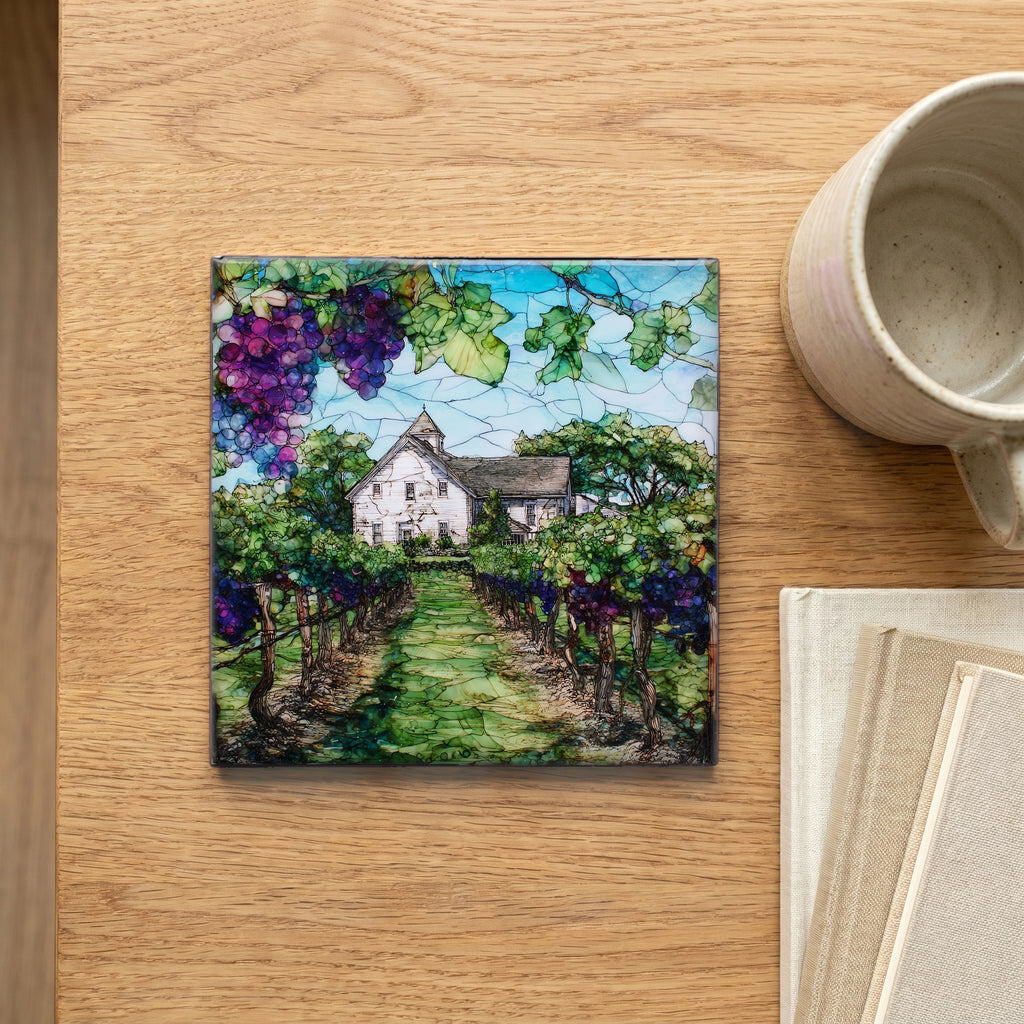 a North Fork vineyard — scale