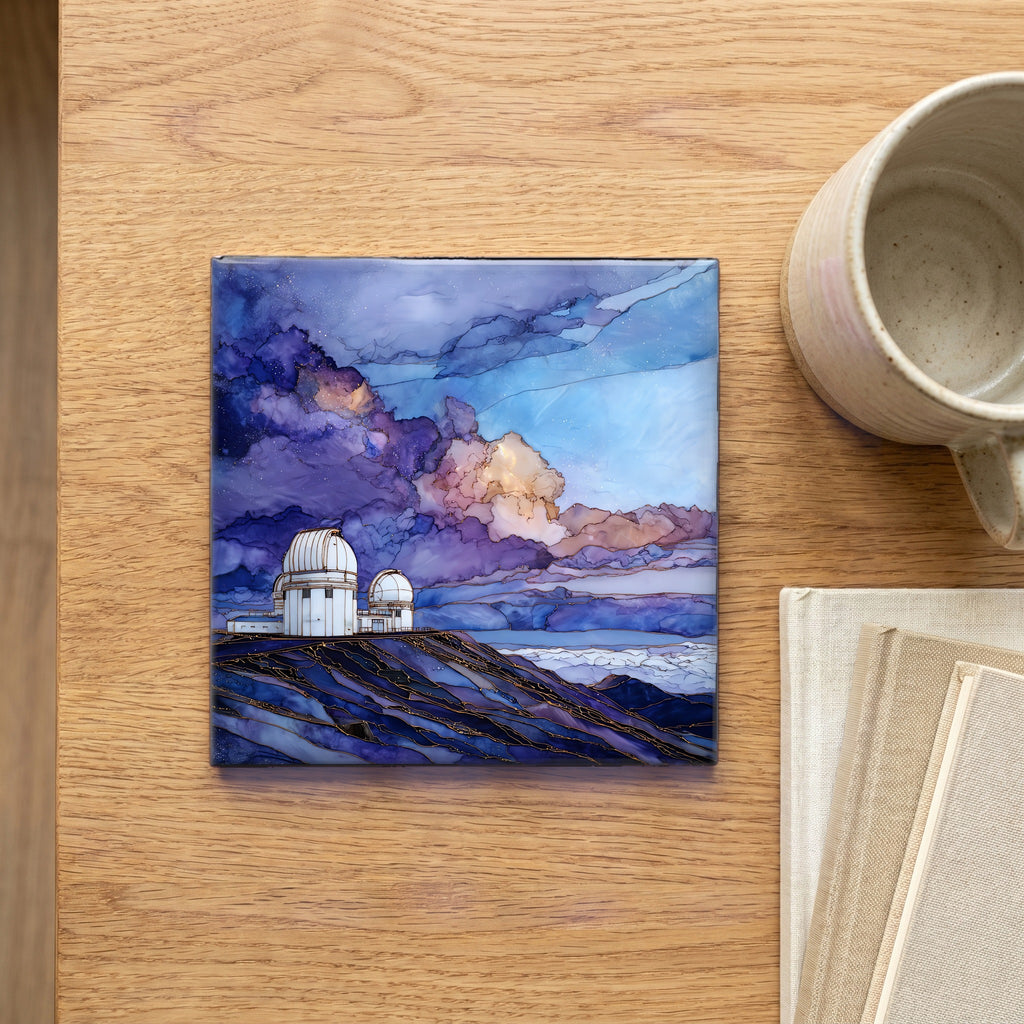Mauna Kea Summit Big Island Ceramic Art Tile — scale