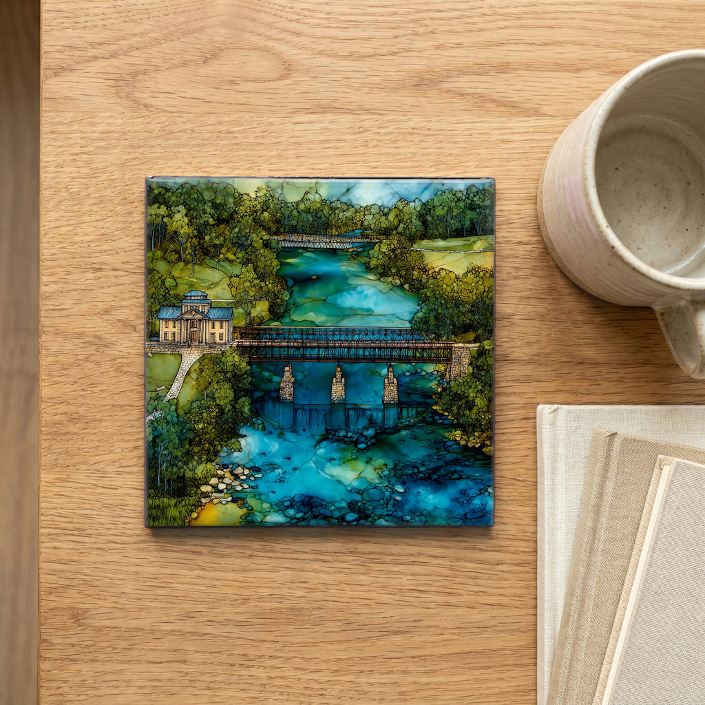 the James River Visitor Center on — scale