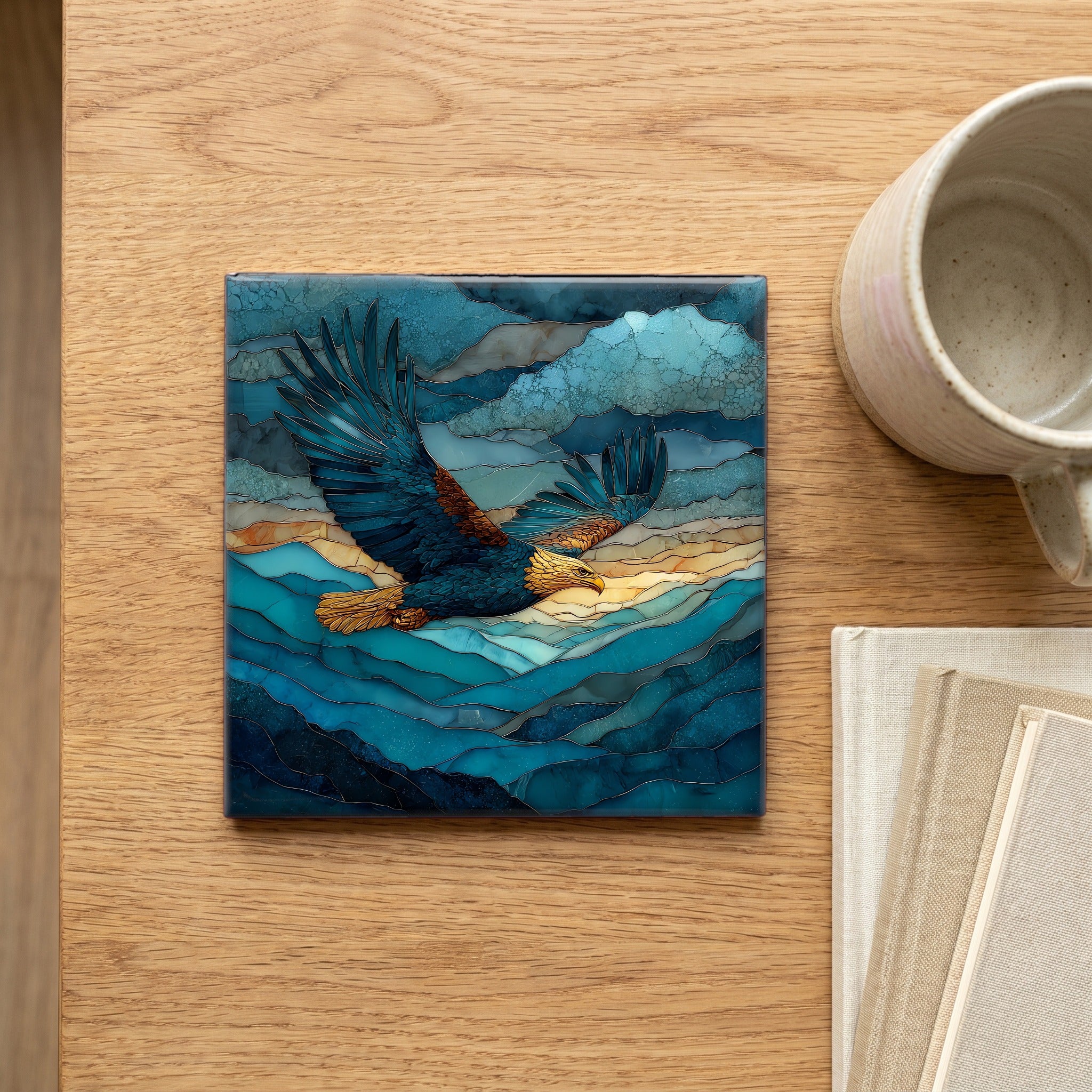 a golden eagle soaring — scale