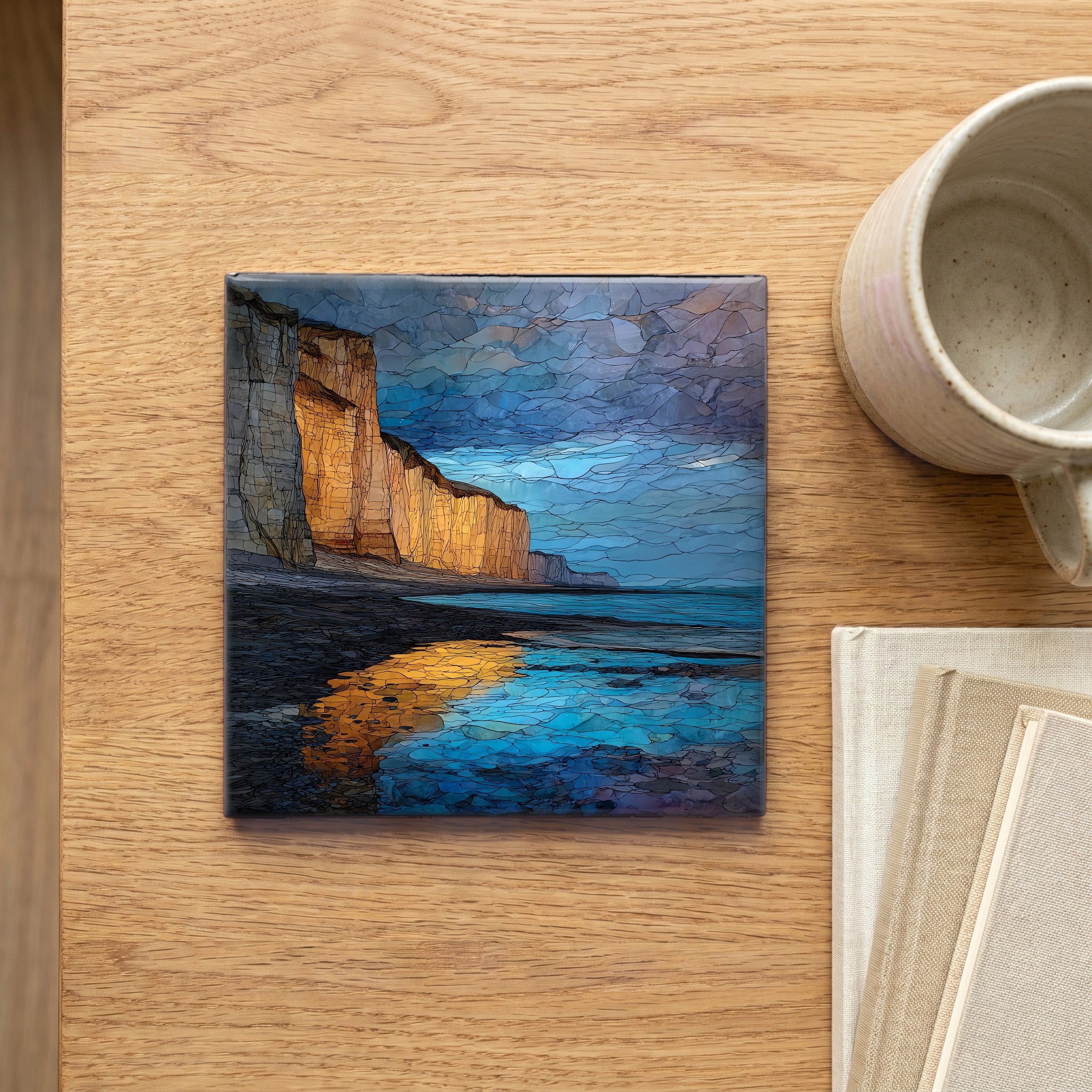 Le Treport Chalk Cliffs — scale