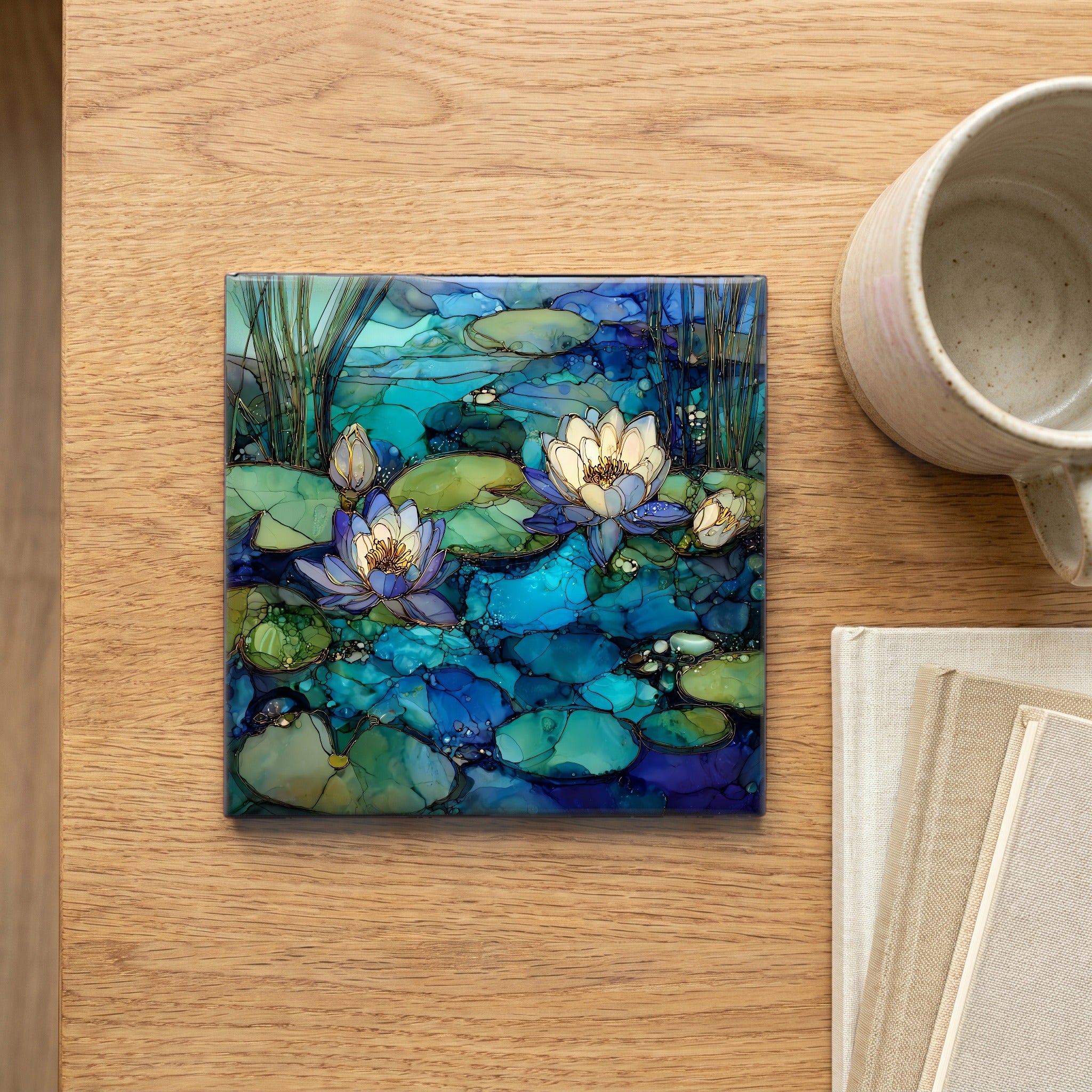 the Middle Amana lily pond — scale