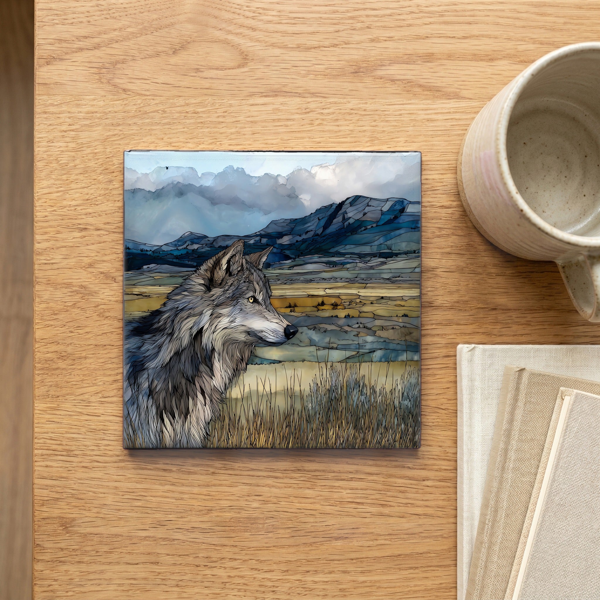 a gray wolf — scale