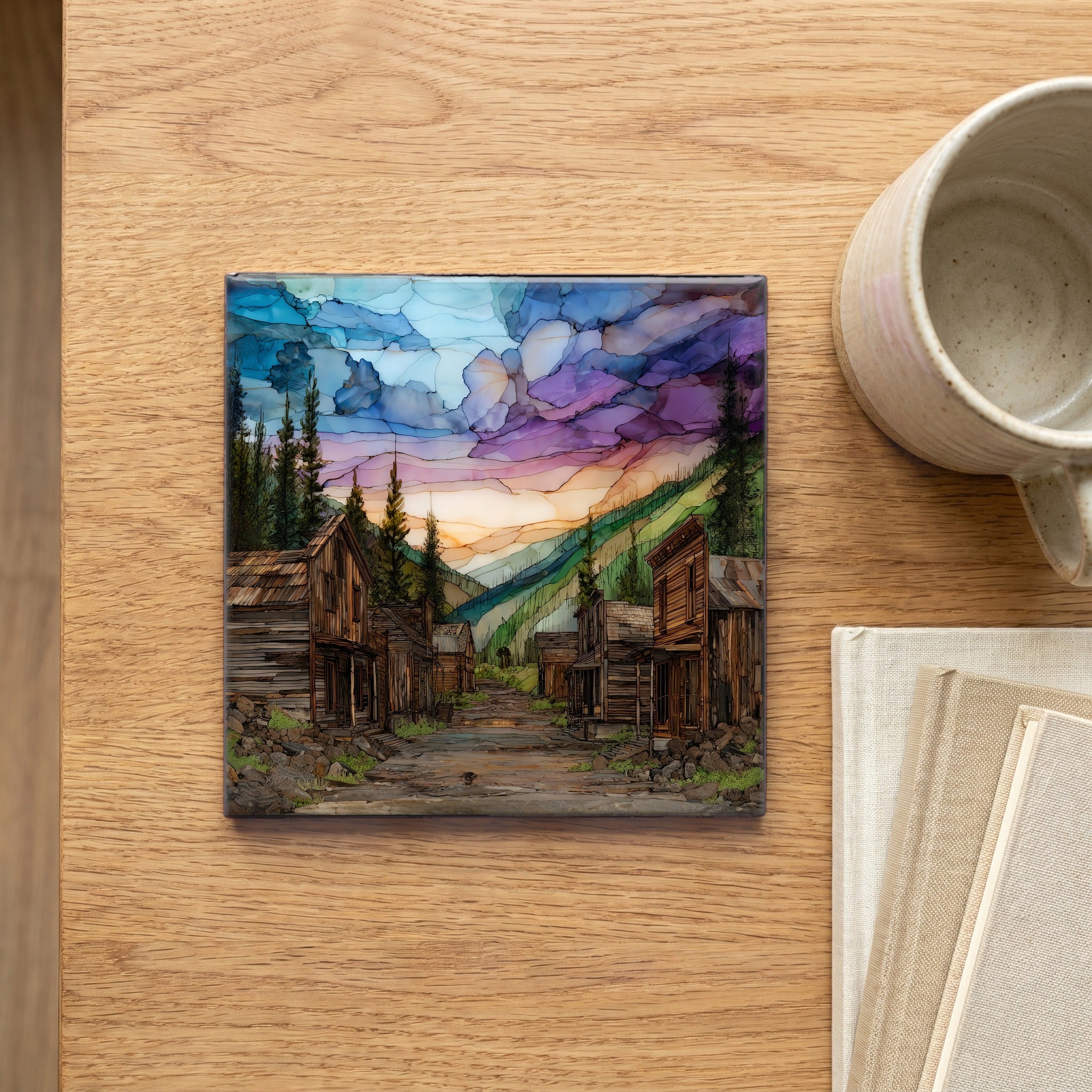 Garnet Ghost Town on a forested ridge — scale