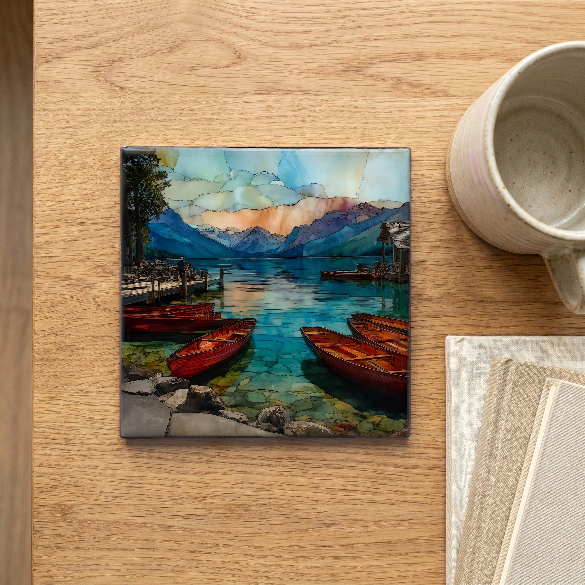 Apgar Village pier on Lake McDonald — scale