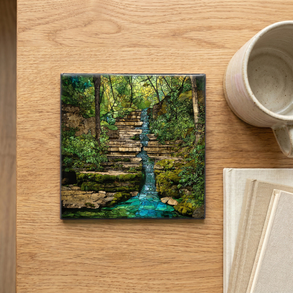 Dunning Spring waterfall — scale