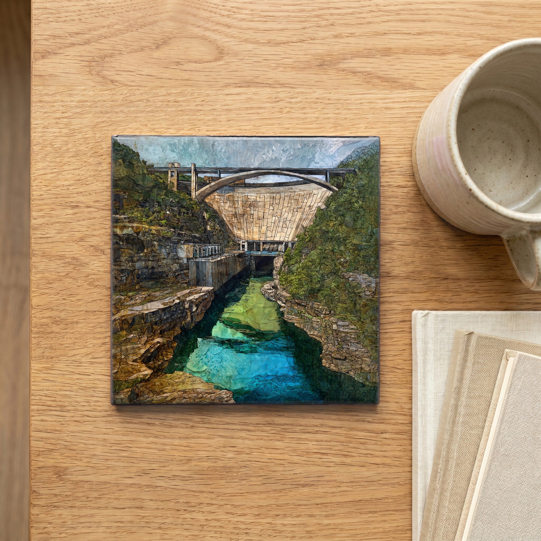 Center Hill Dam on the Caney — scale