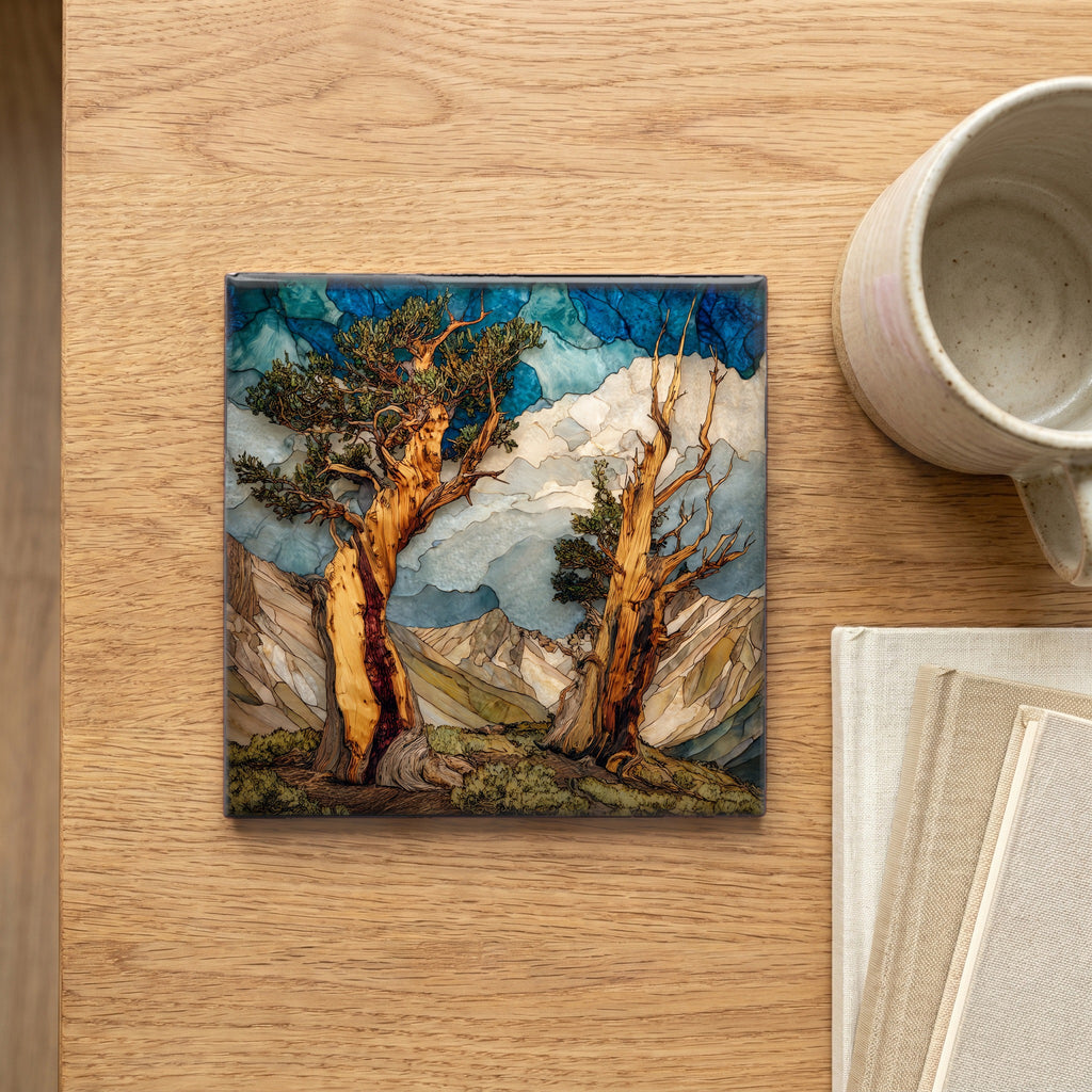 ancient bristlecone pines on — scale