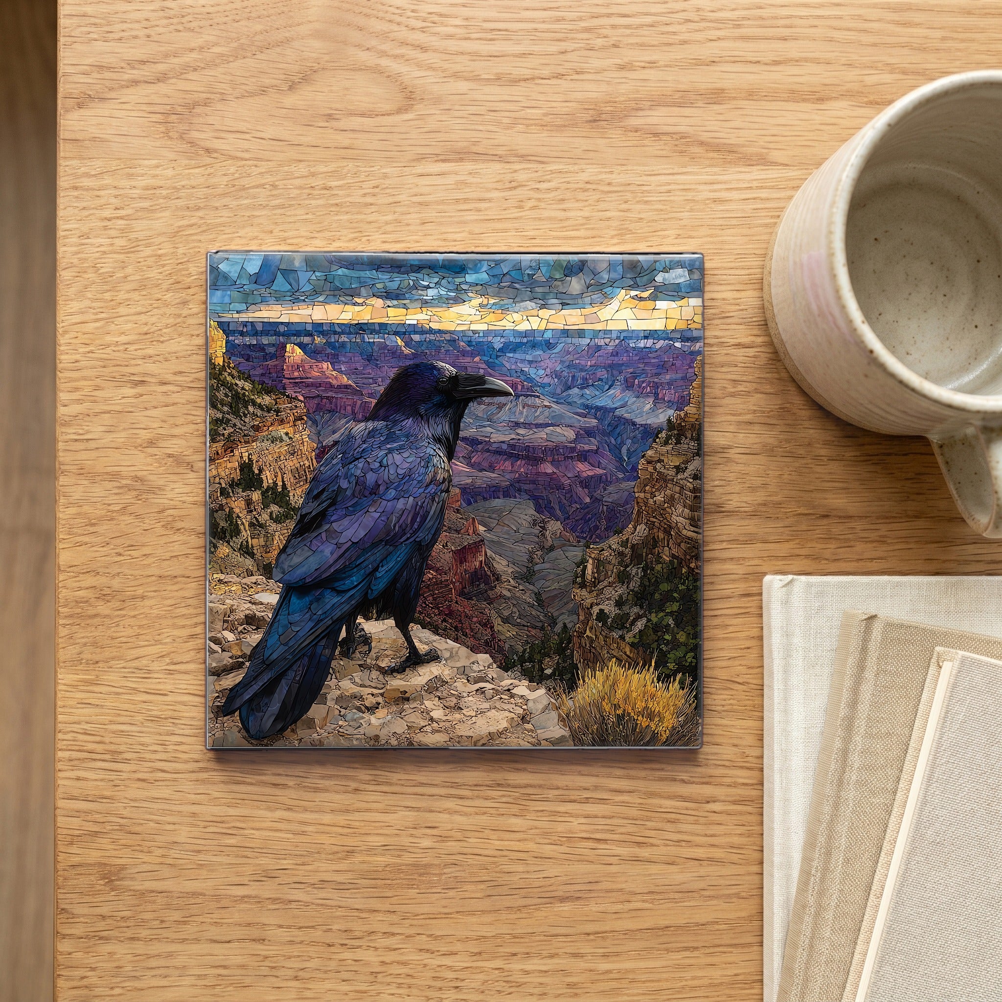 a common raven on a Grand — scale