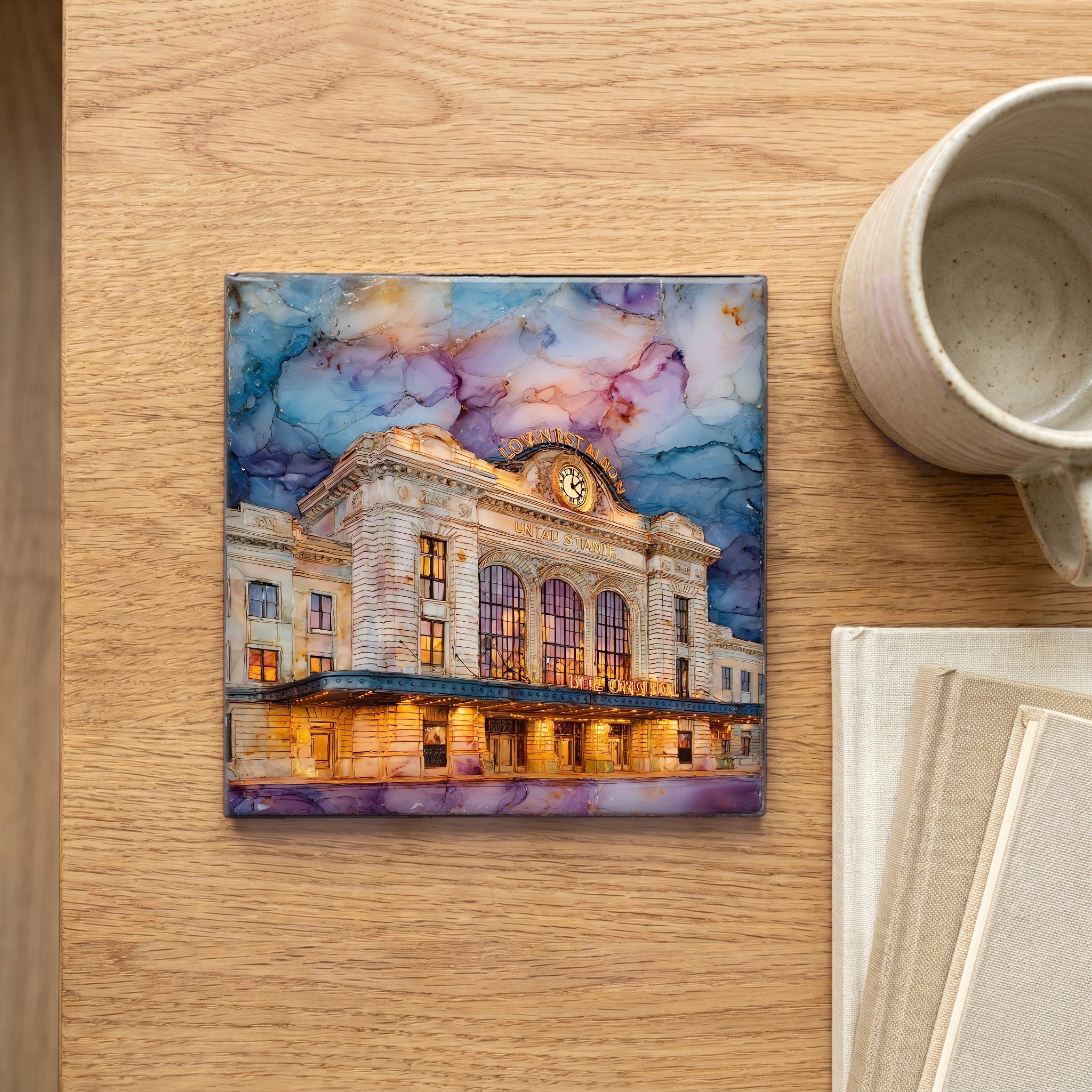 Denver Union Station Denver Metro Ceramic Art Tile — scale