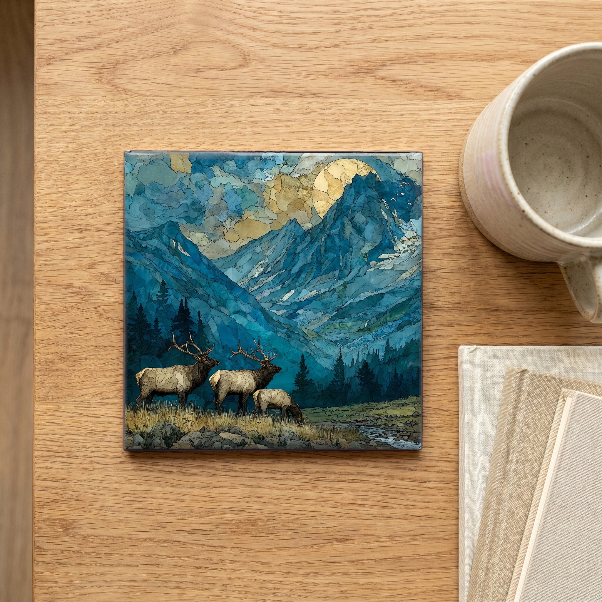an elk herd in — scale