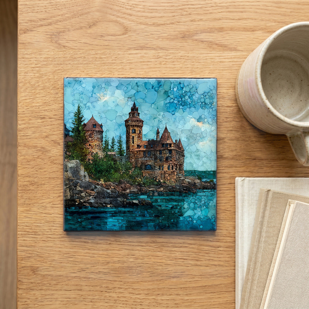 Boldt Castle on Heart — scale