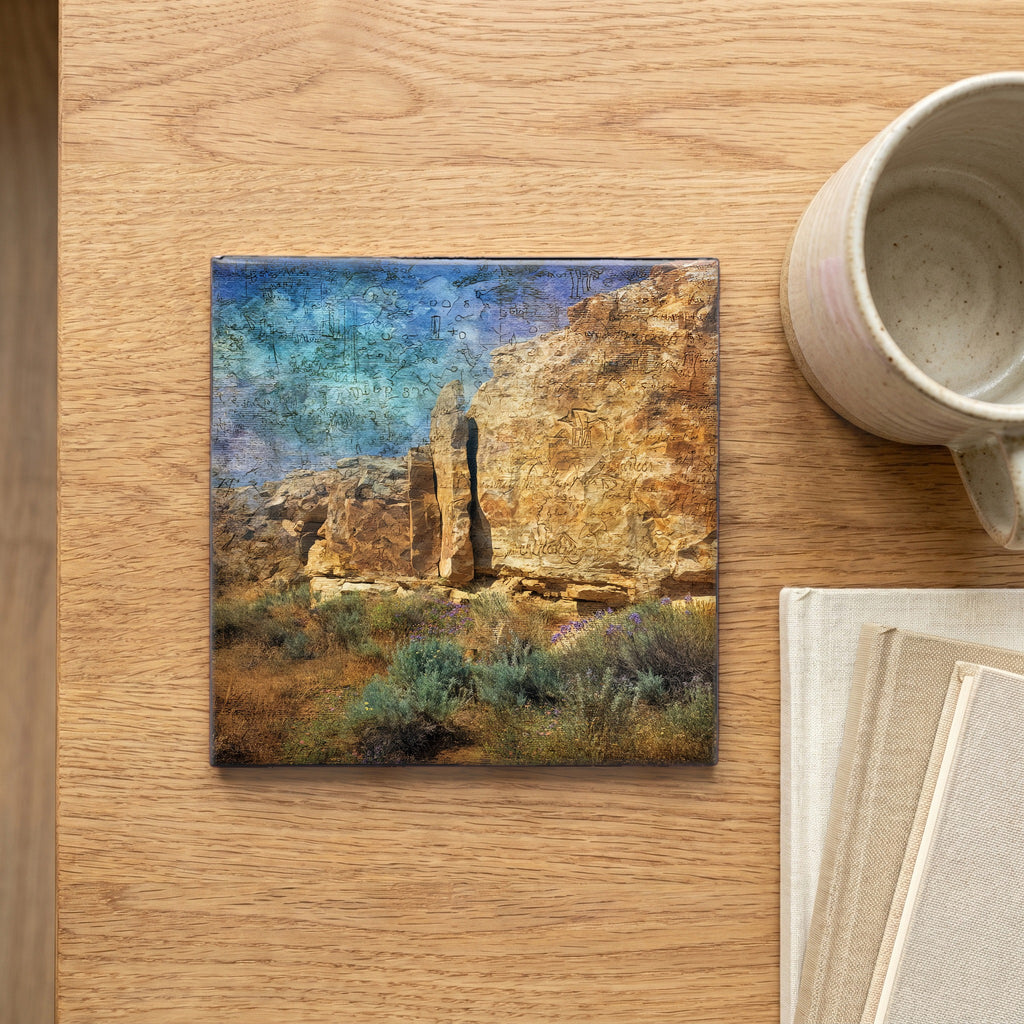Picture Canyon petroglyphs — scale
