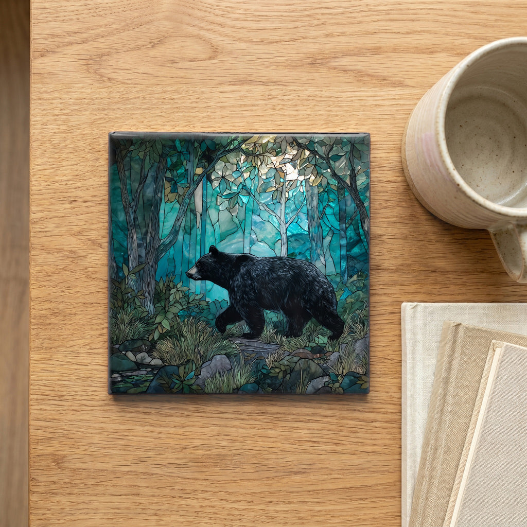 a black bear walking — scale