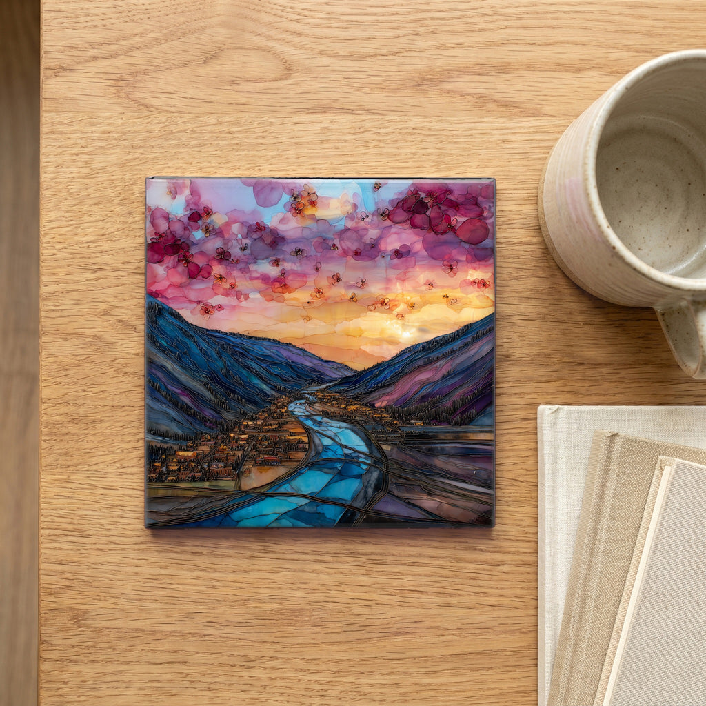 Steamboat Springs at sunset Yampa Valley — scale