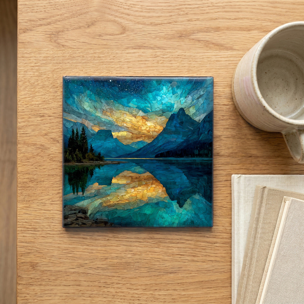 Lake McDonald reflecting the — scale