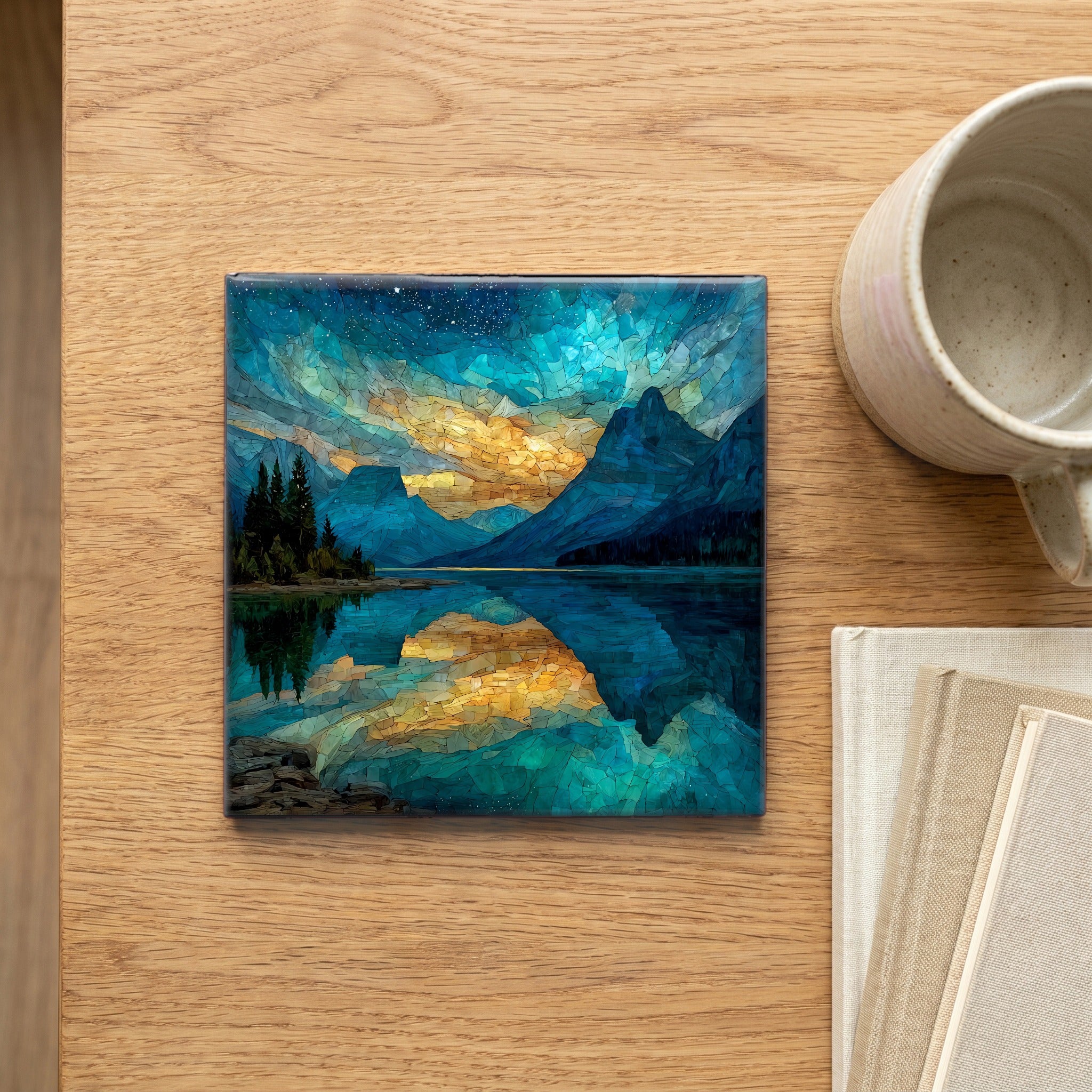 Lake McDonald reflecting the — scale