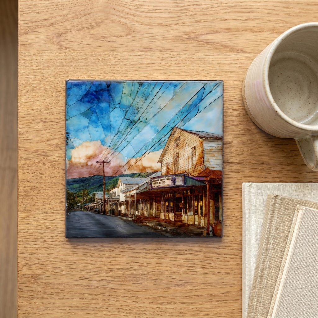 Honokaa Hamakua Big Island Ceramic Art Tile — scale