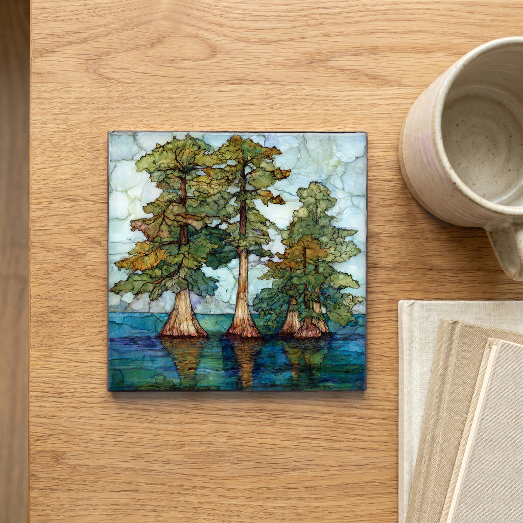 Hochatown cypress standing in — scale