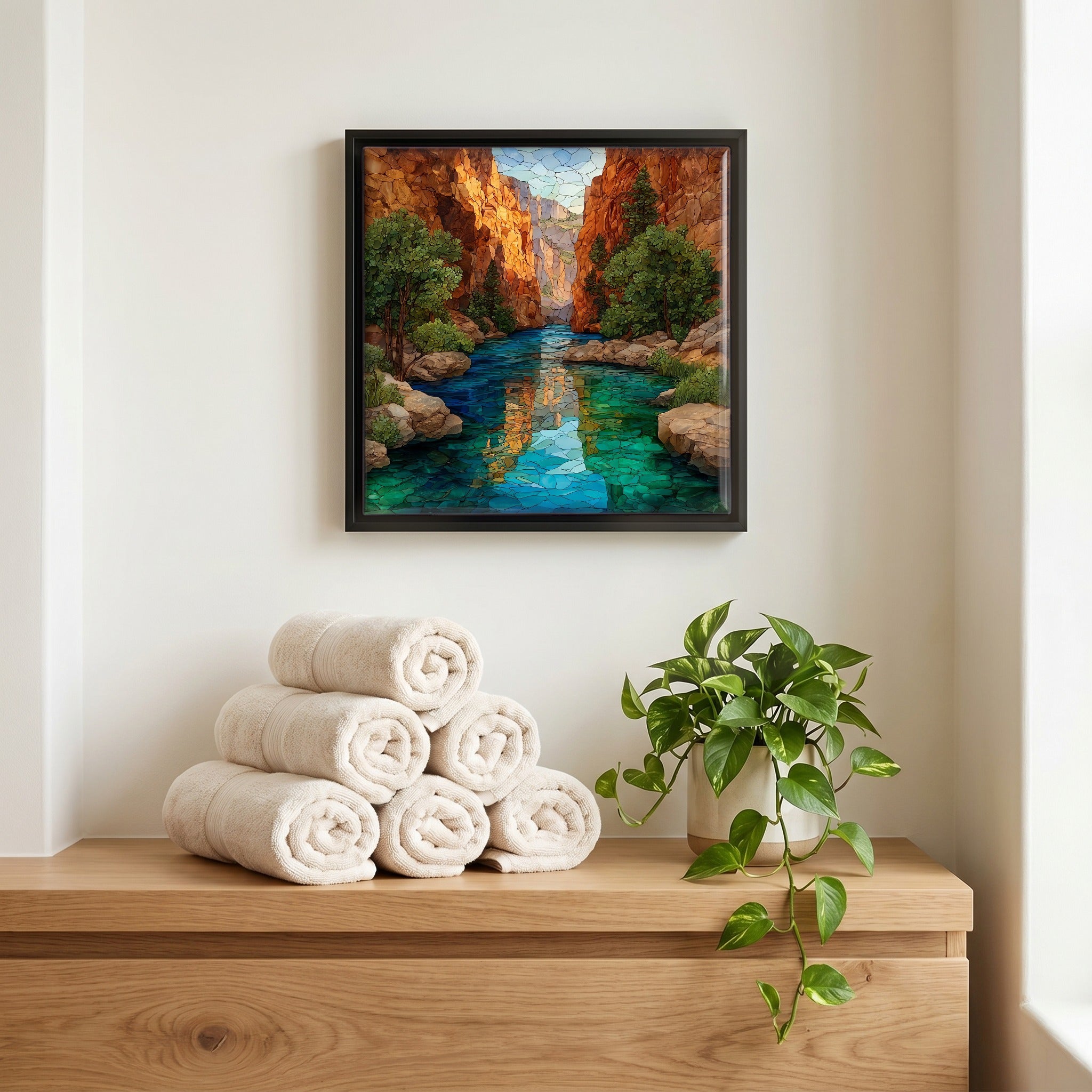 A quiet corner of the bath.