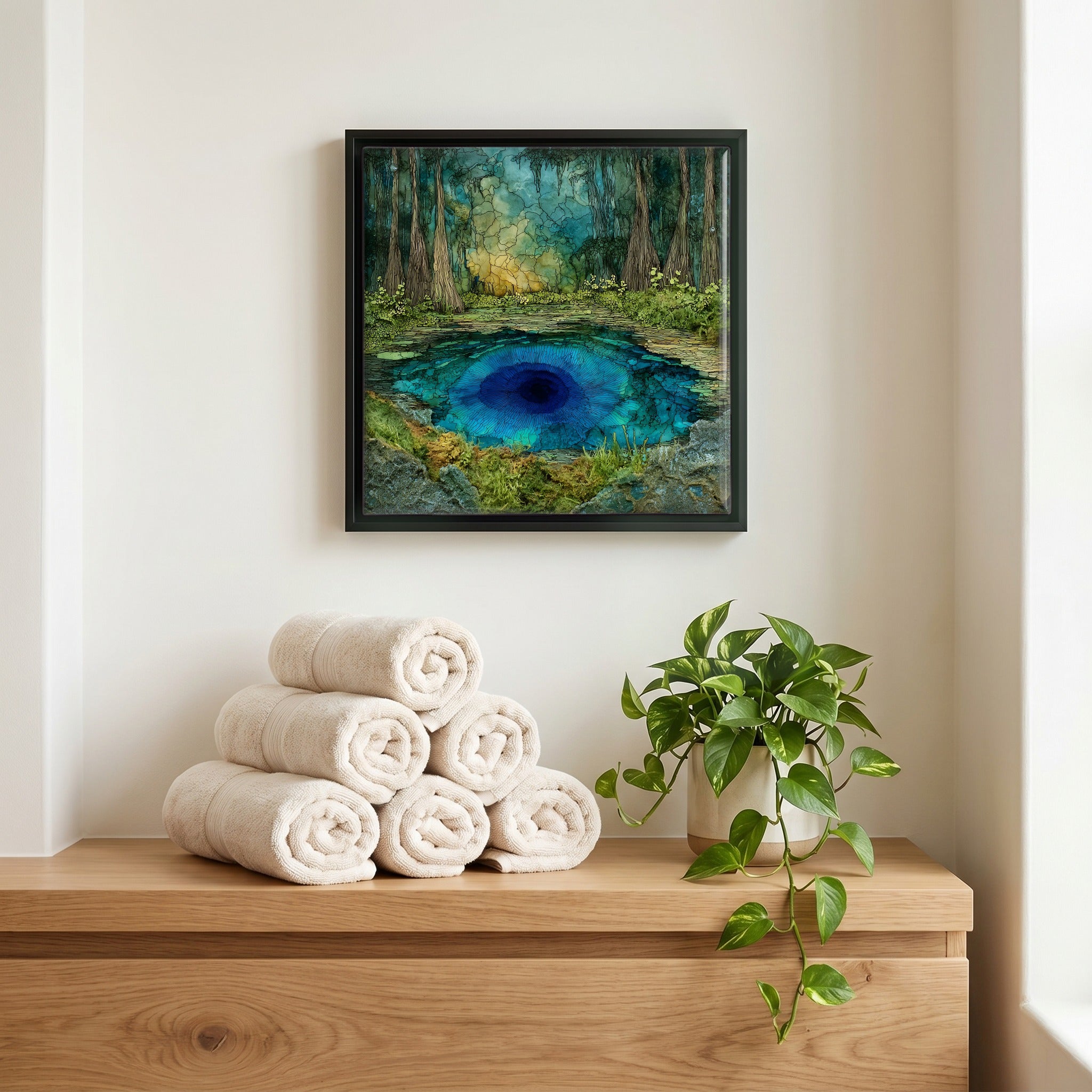 A quiet corner of the bath.