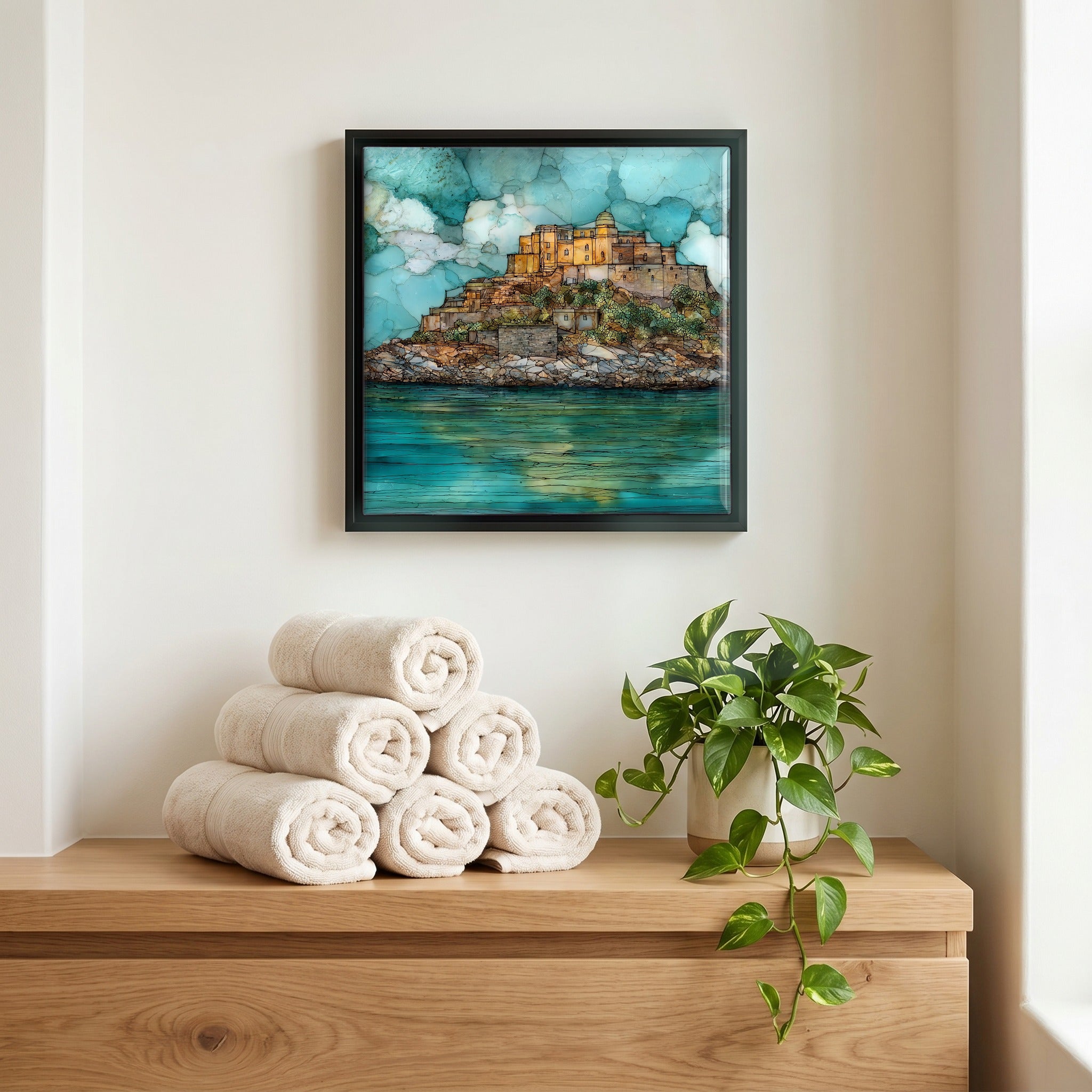 A quiet corner of the bath.