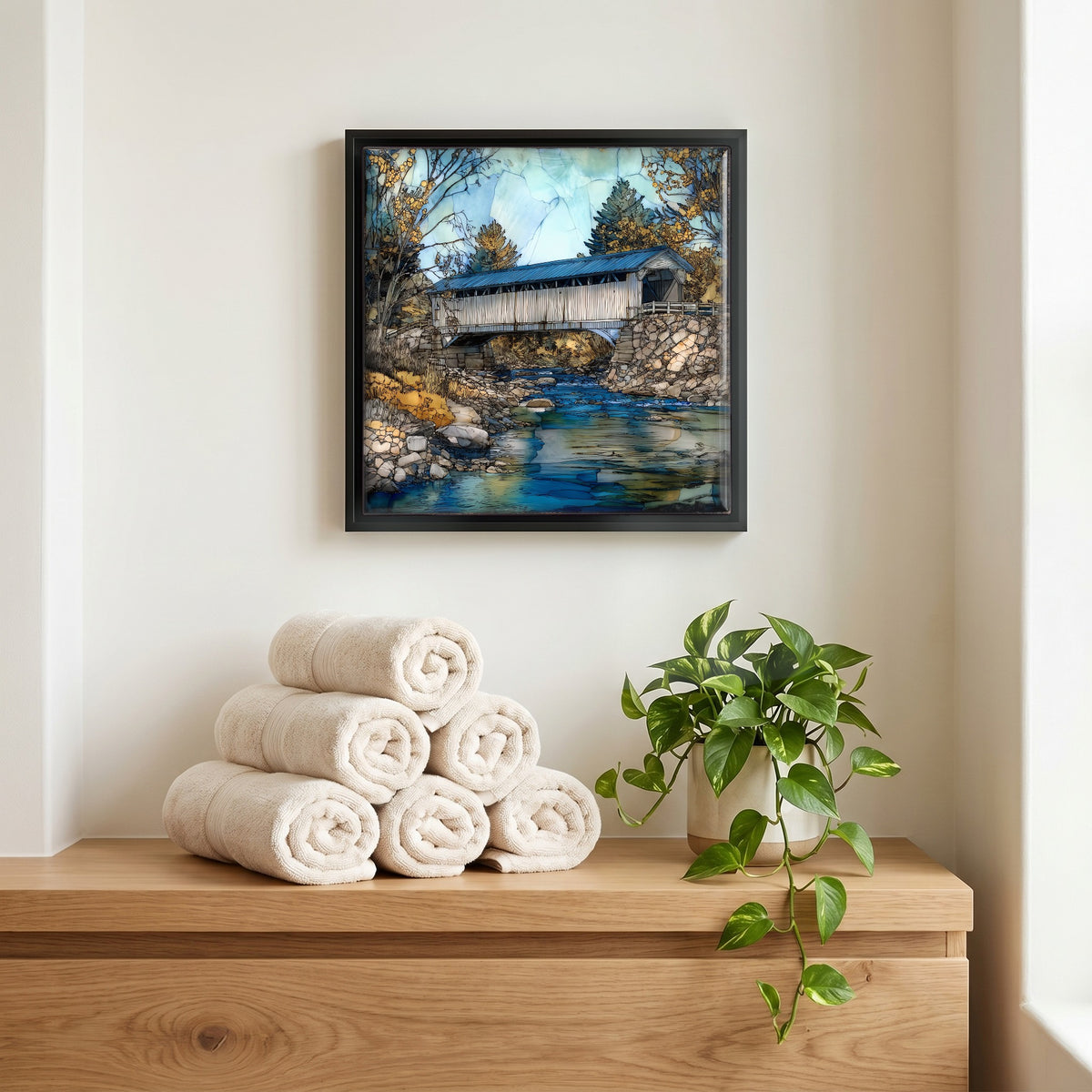 A quiet corner of the bath.