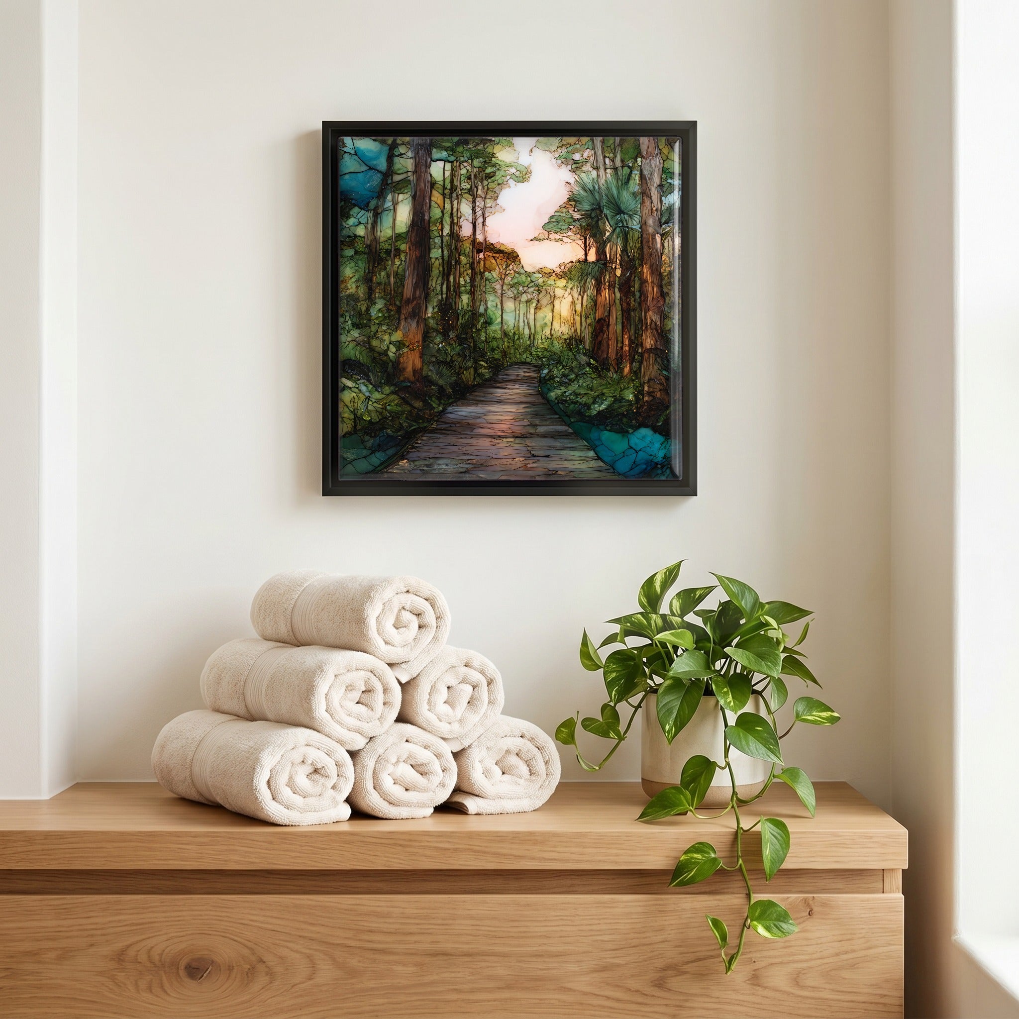 A quiet corner of the bath.