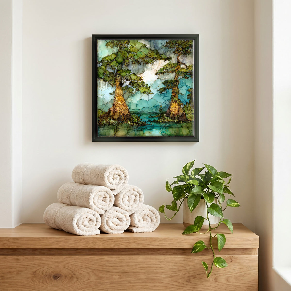A quiet corner of the bath.