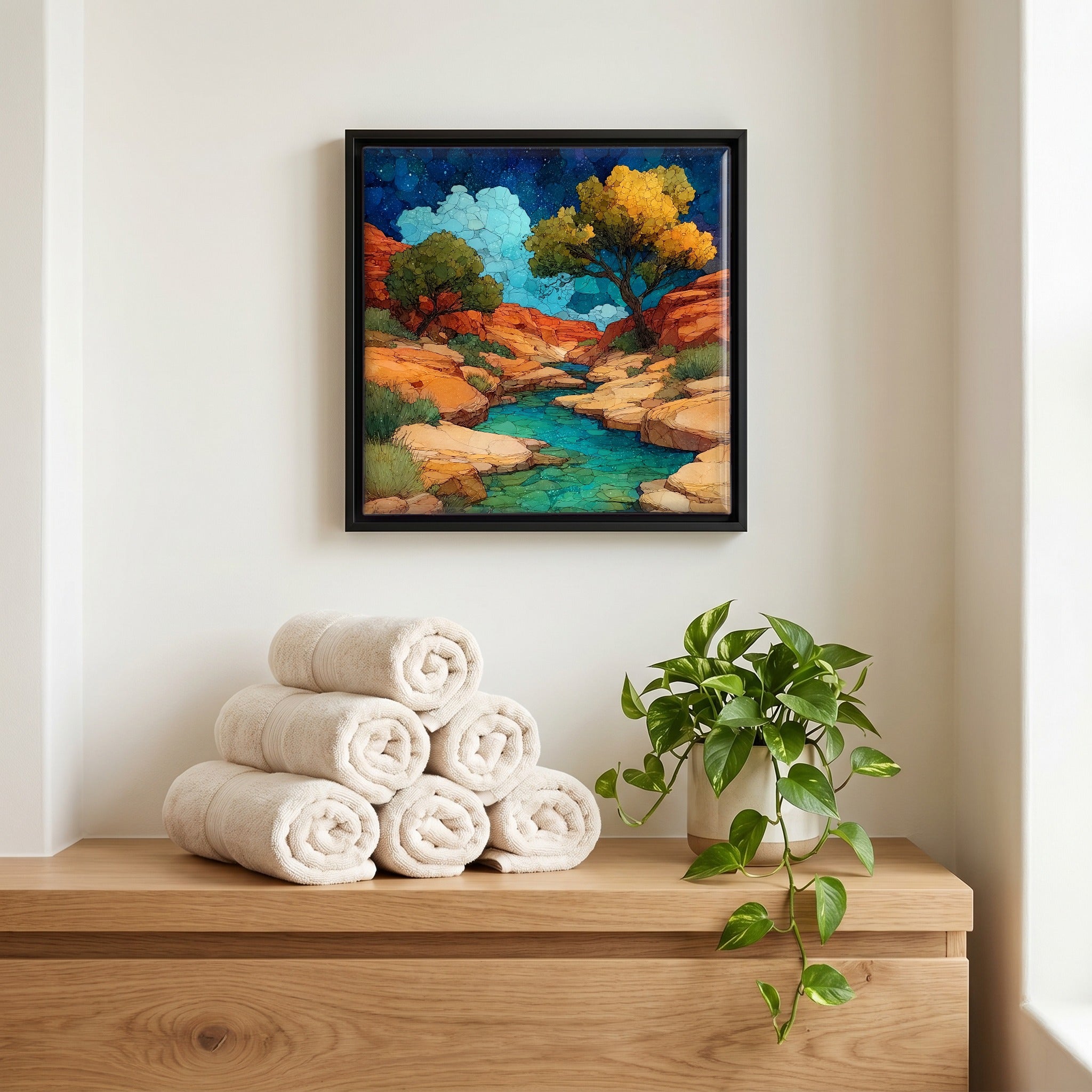 A quiet corner of the bath.