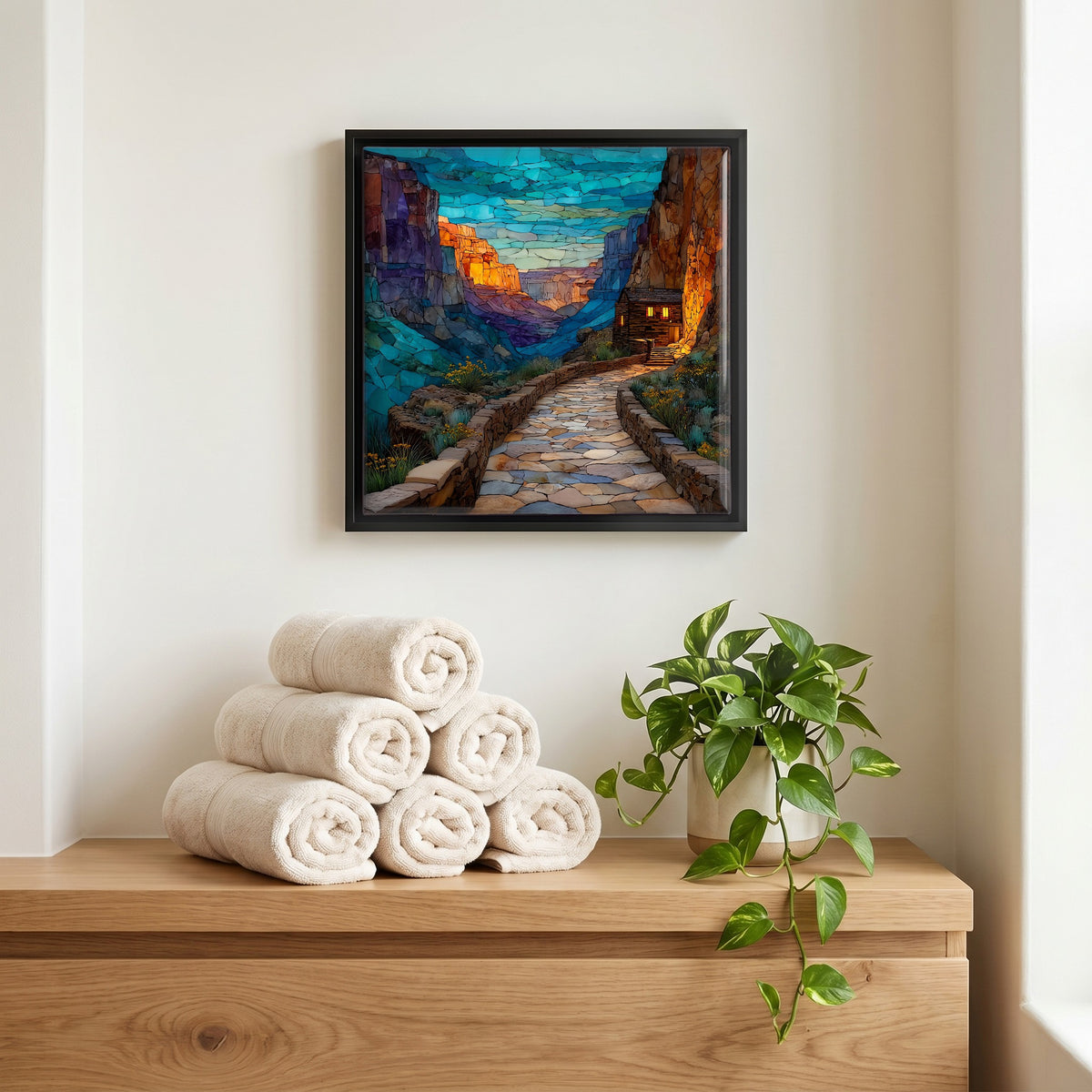 A quiet corner of the bath.