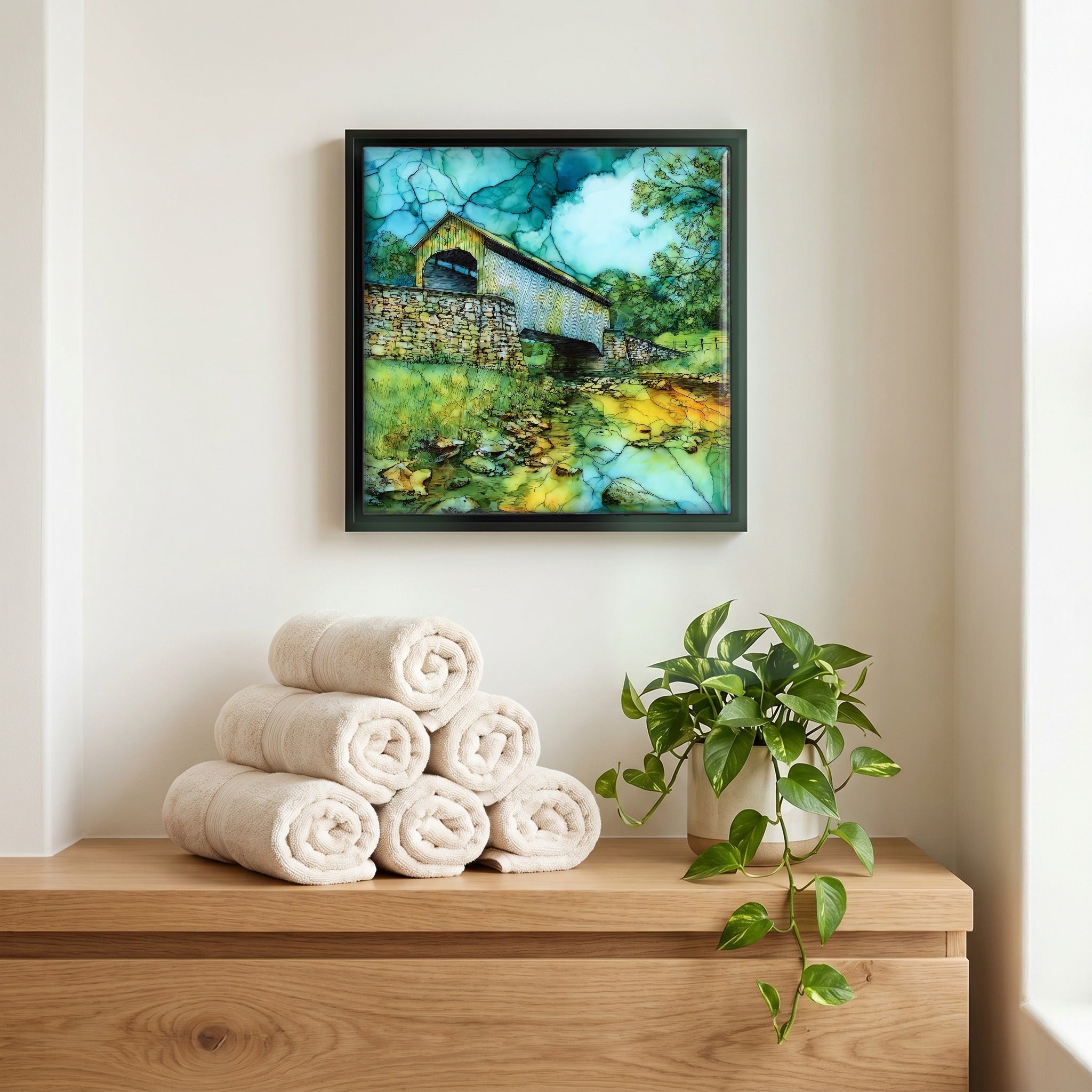A quiet corner of the bath.