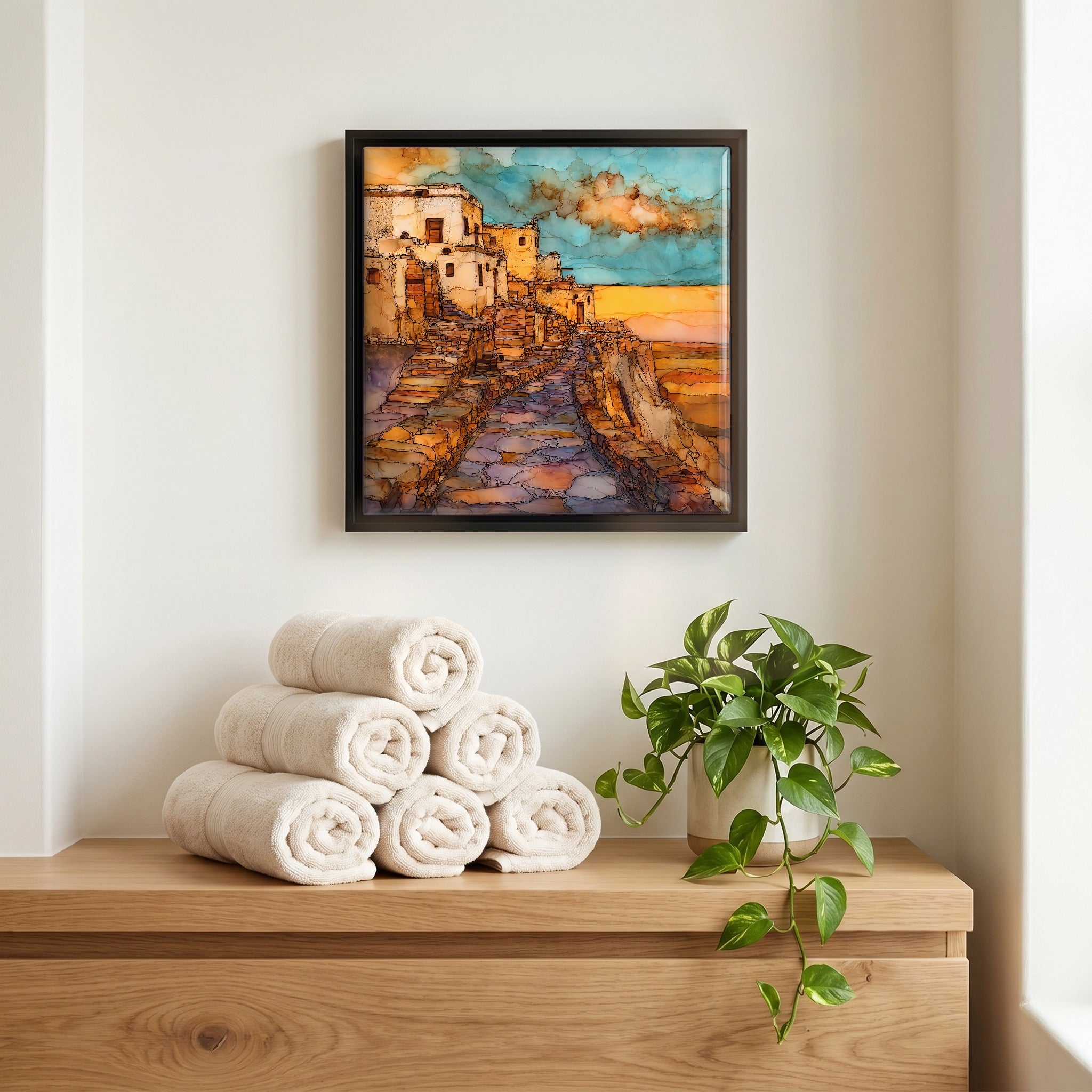 A quiet corner of the bath.